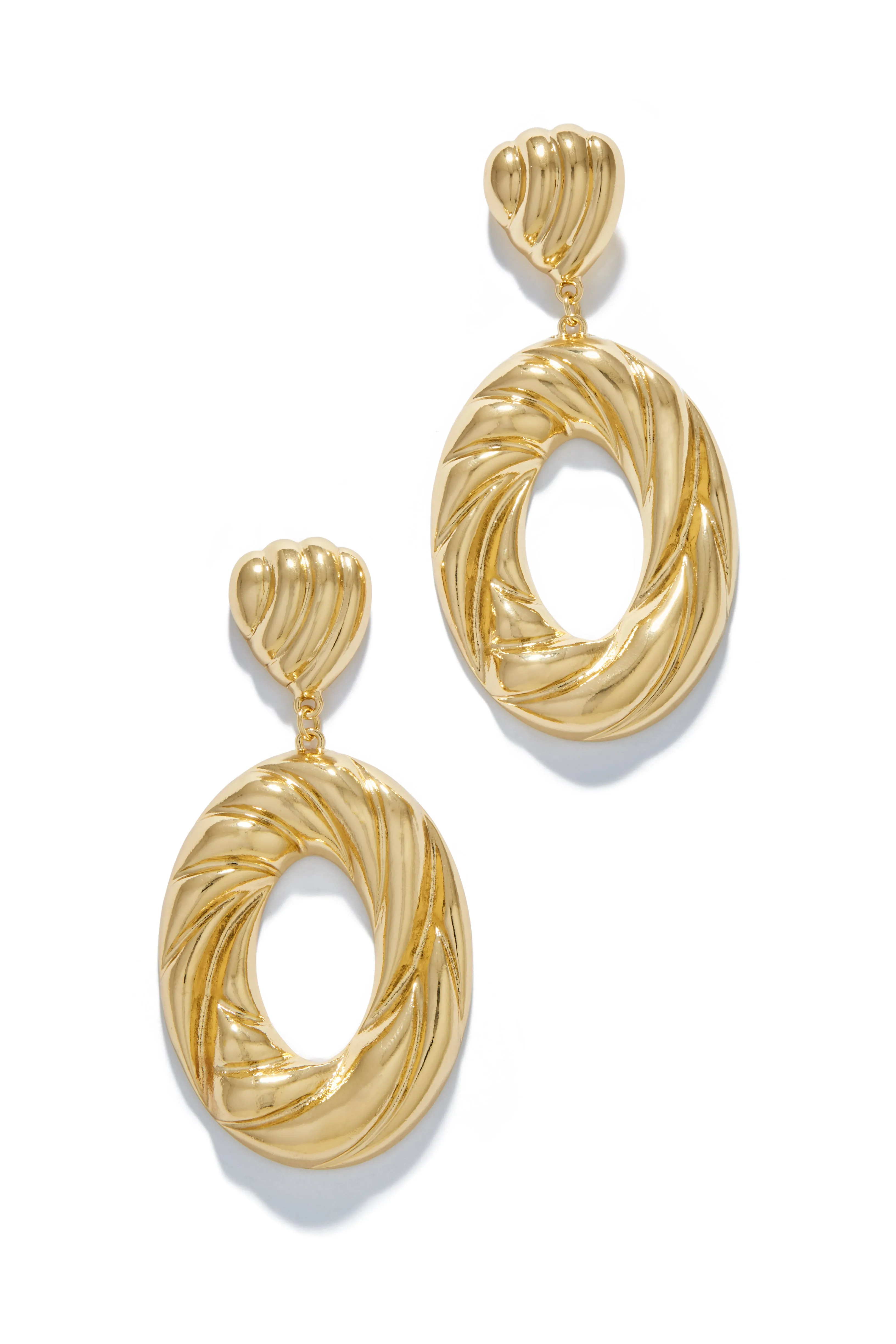 Nala Dangle Statement Earring - Gold sold by Miss Lola