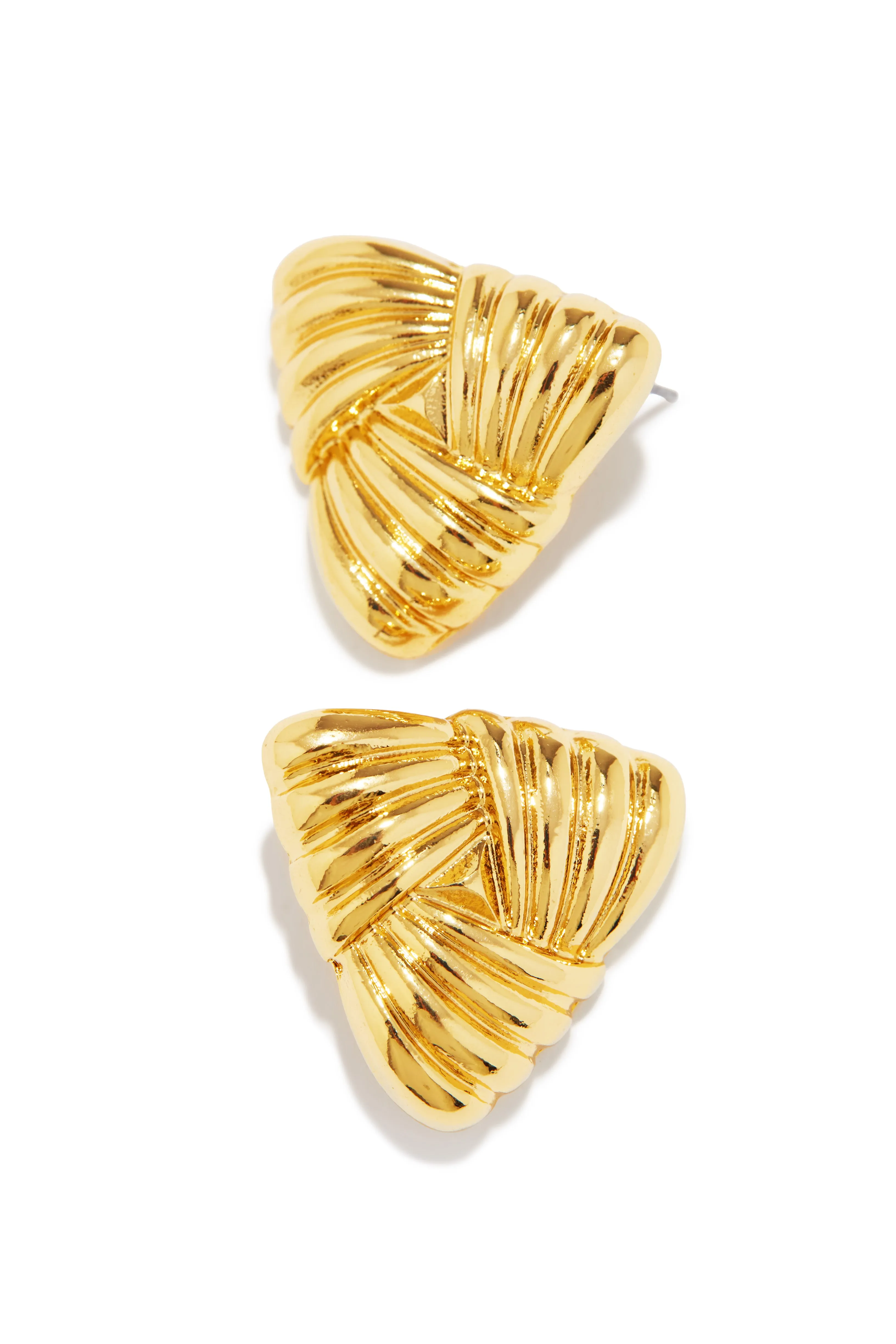 Stacy Statement Triangle Earring - Gold sold by Miss Lola