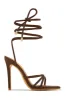 Holly Lace Up Strappy Heels - Brown sold by Miss Lola