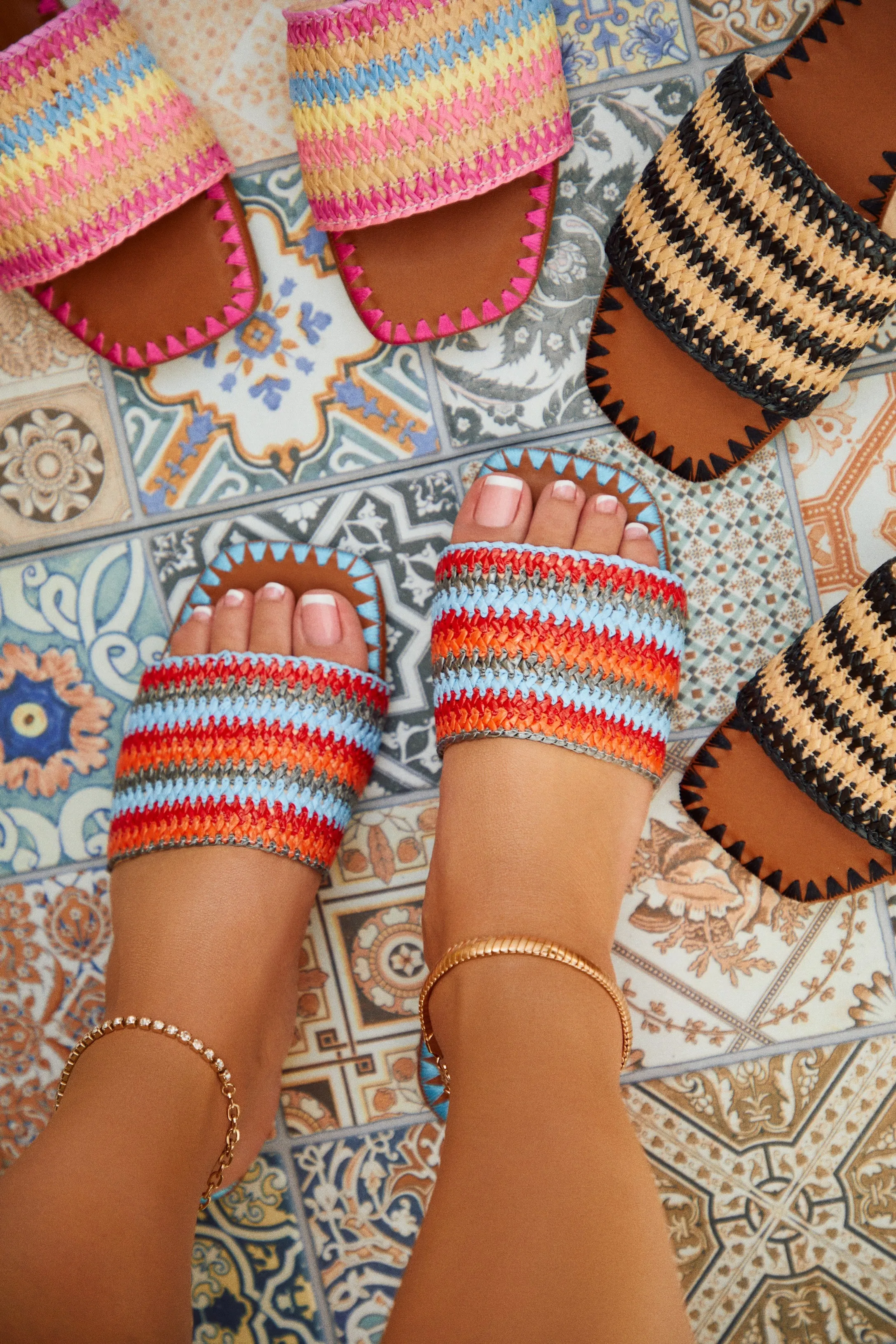 Jaylen Slip On Sandals - Blue sold by Miss Lola product image thumbnail 4