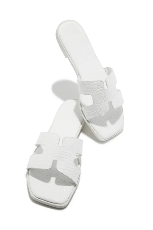 Vianka Slip On Sandals - White sold by Miss Lola