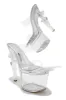 Bang Bang Platform High Heel Mules - Silver sold by Miss Lola