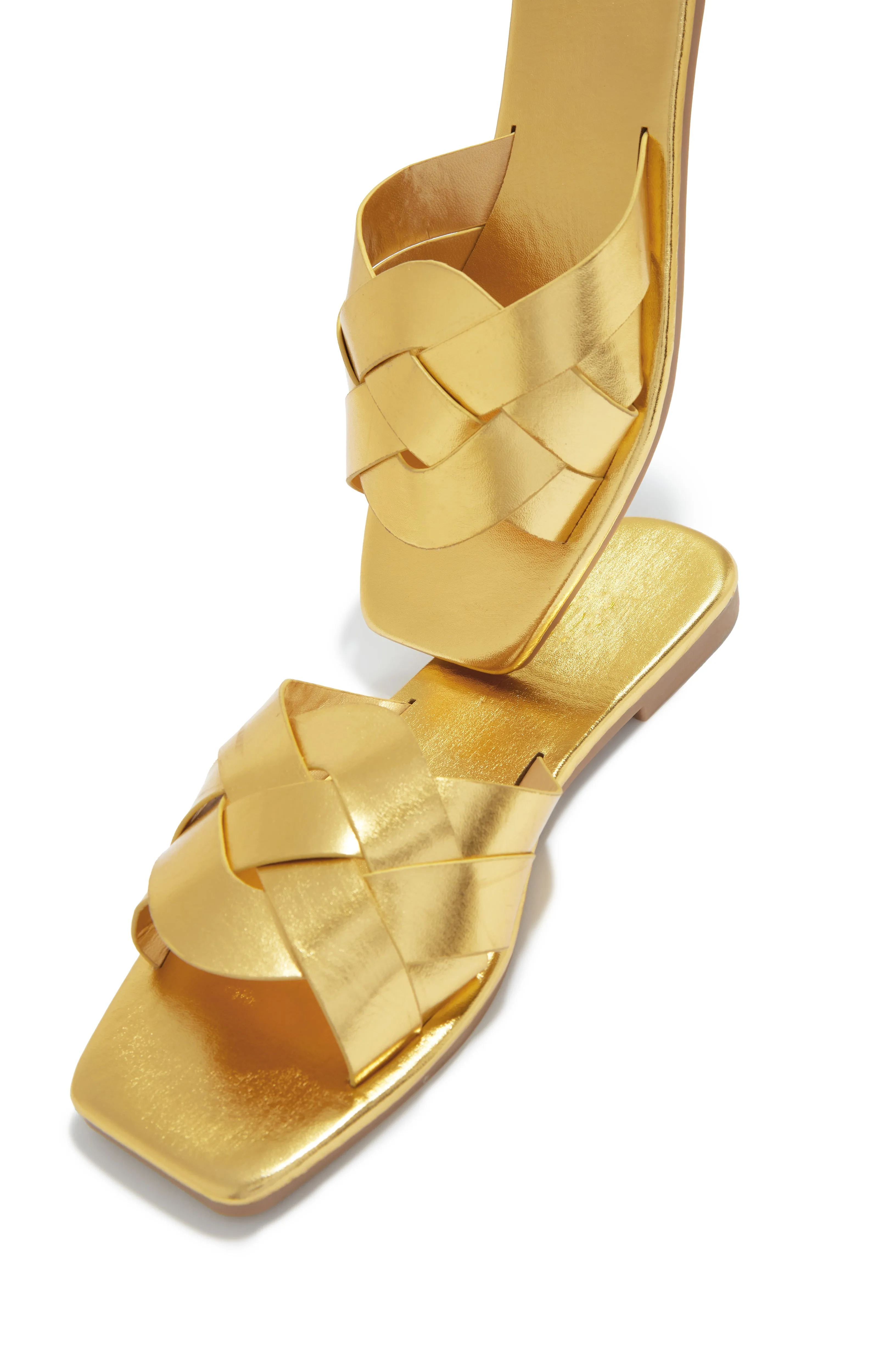 Fashion Amore Slip On Sandals - Gold sold by Miss Lola product image thumbnail 3
