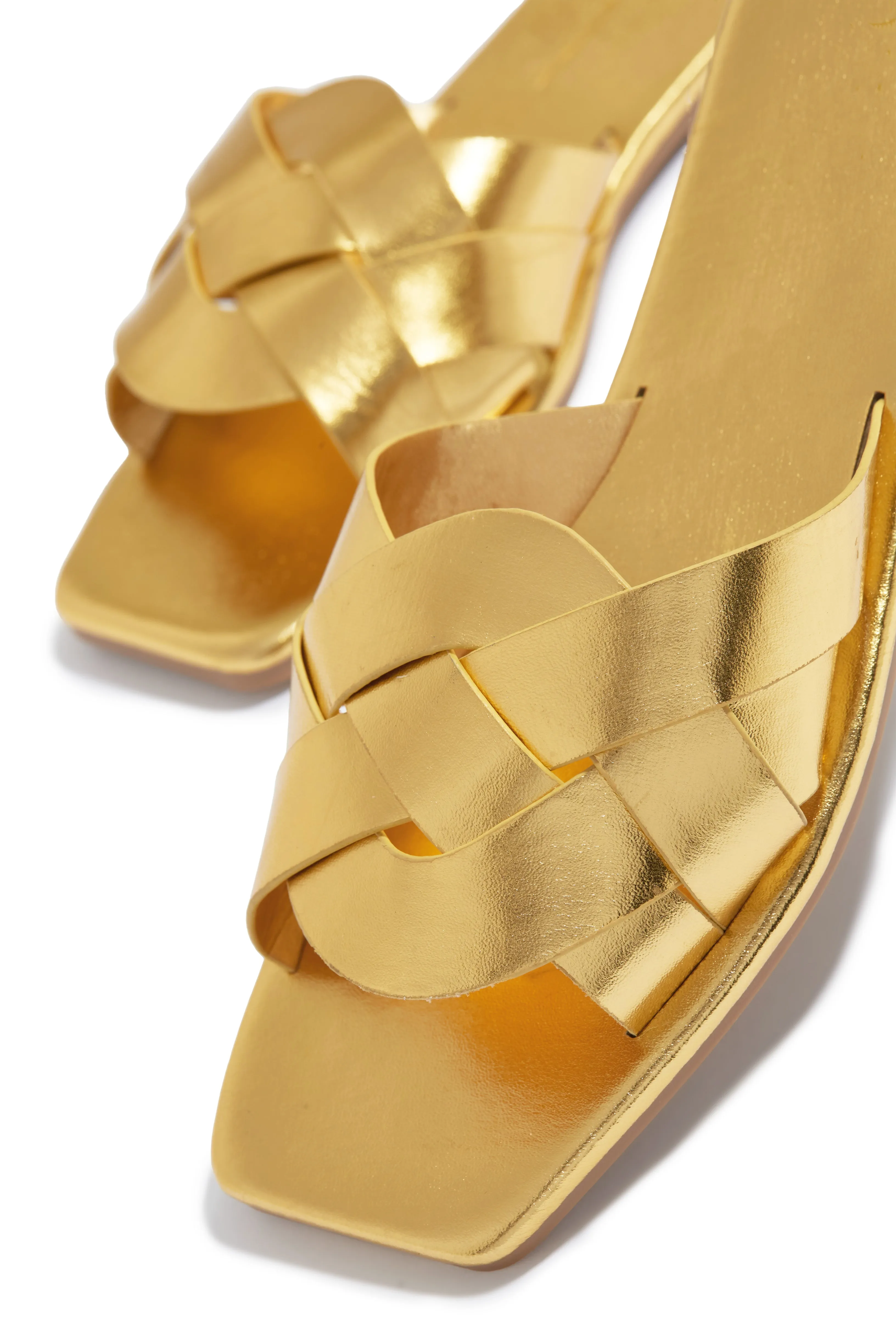 Fashion Amore Slip On Sandals - Gold sold by Miss Lola product image thumbnail 4