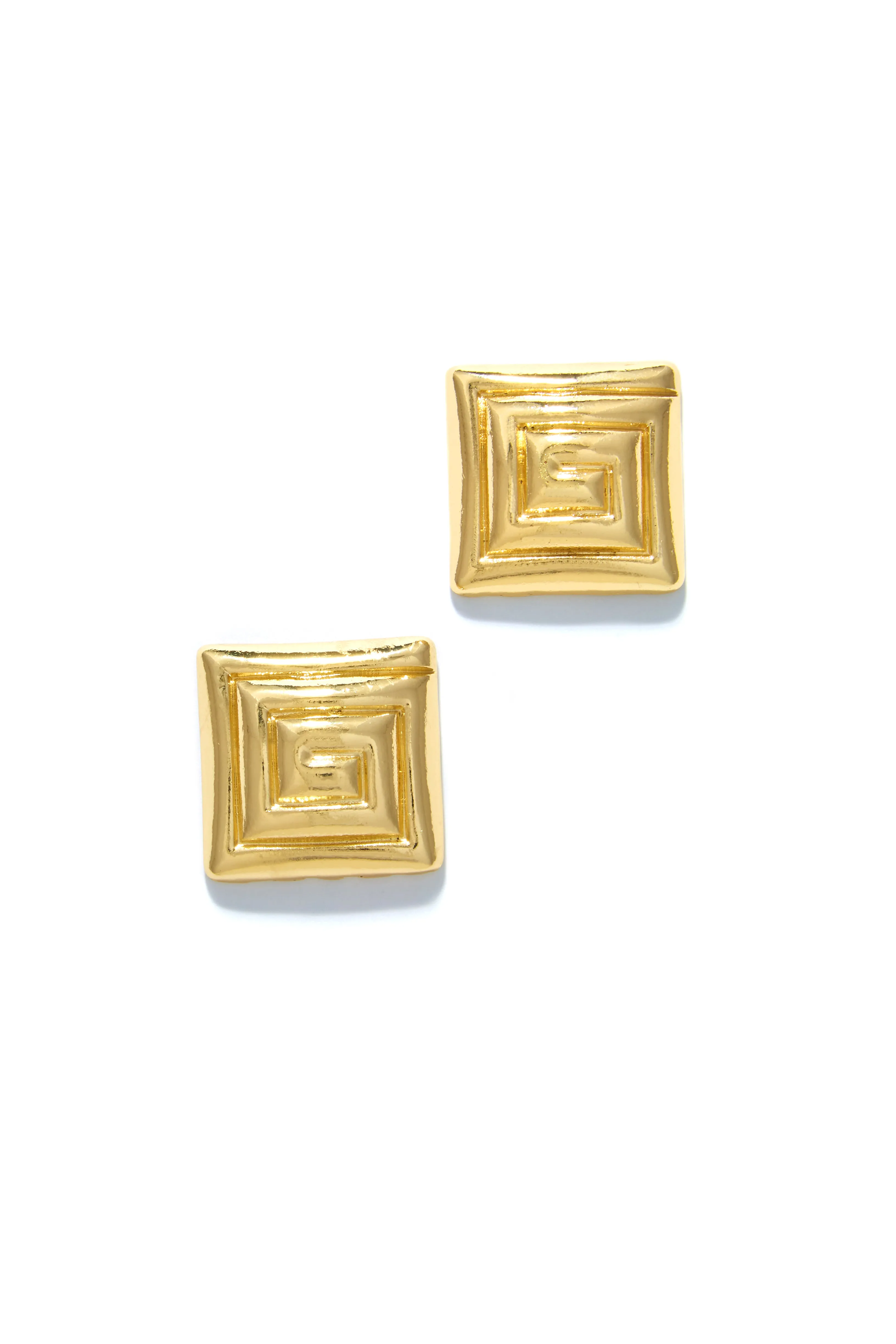 Yanira Square Statement Earring - Gold sold by Miss Lola product image thumbnail 3
