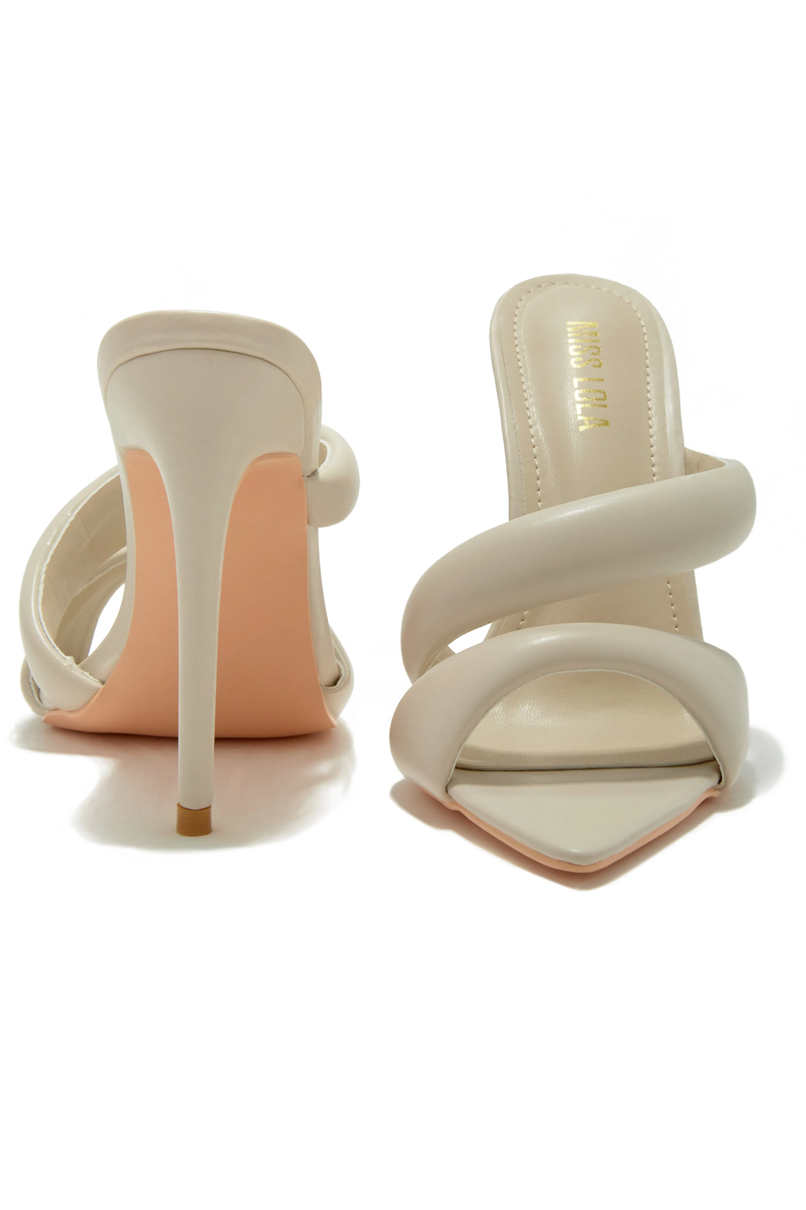 Ryett High Heel Mules - Bone sold by Miss Lola product image thumbnail 5