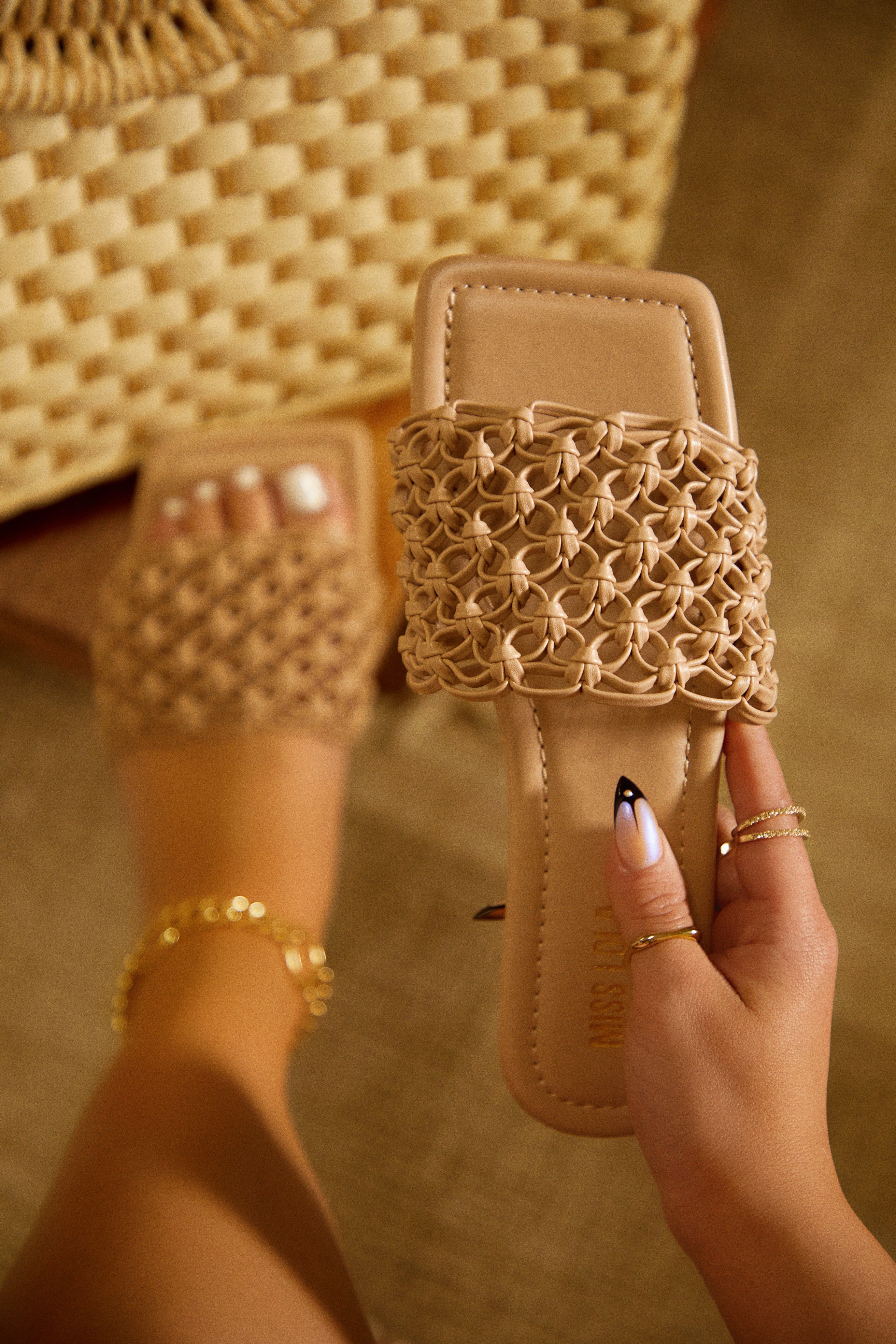 Playa Hermosa Slip On Sandals - Nude sold by Miss Lola