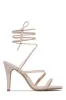 Inessa Lace Up High Heels - Nude sold by Miss Lola