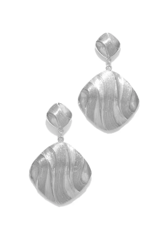 Marisela Statement Dangle Earring - Silver sold by Miss Lola