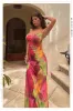 Mar y Sol Cowl Neck Maxi Dress - Pink Print sold by Miss Lola