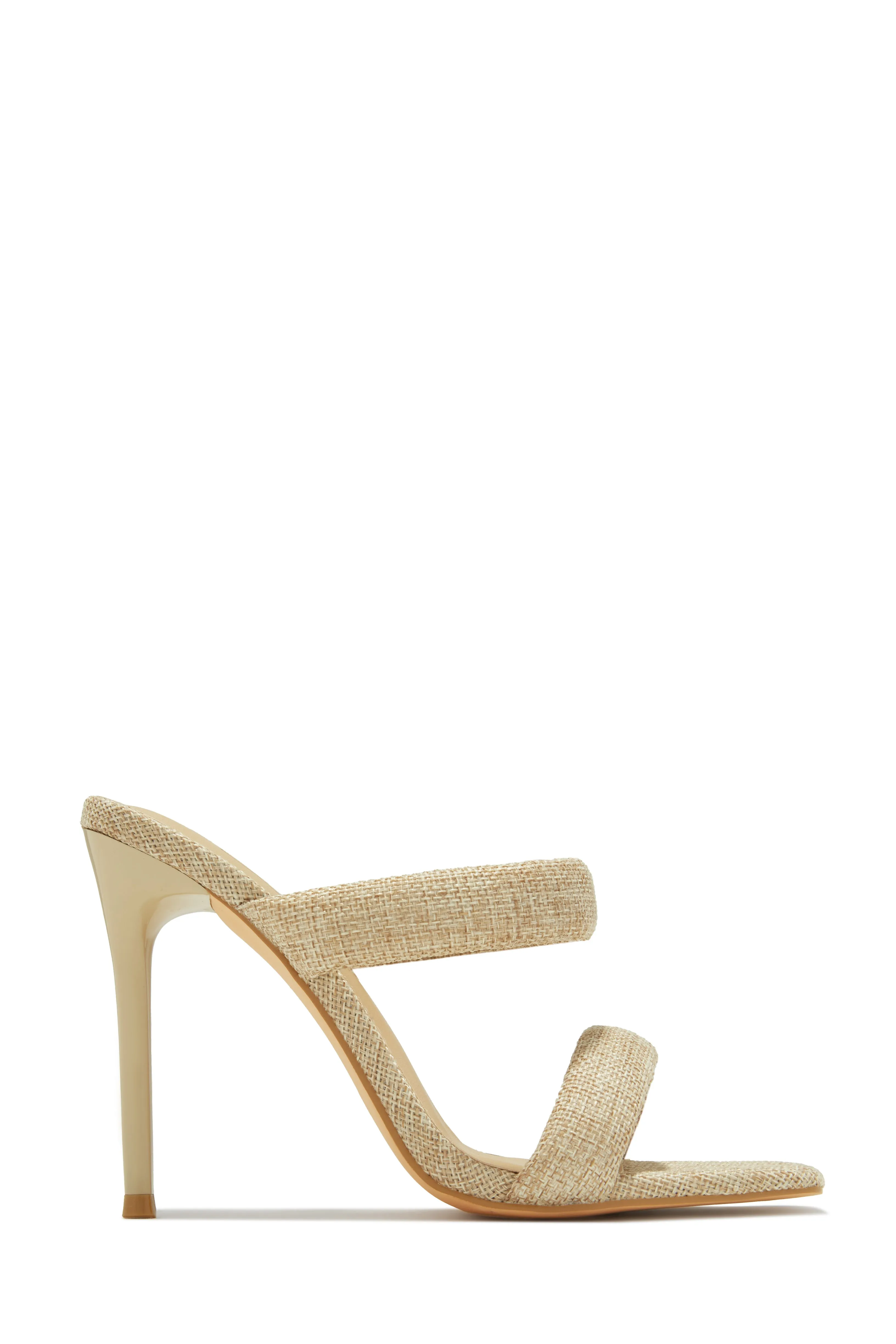 Stassie Single Sole High Heel Mules - Natural sold by Miss Lola product image thumbnail 4