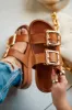 Arani Chunky Slip On Sandals - Tan sold by Miss Lola