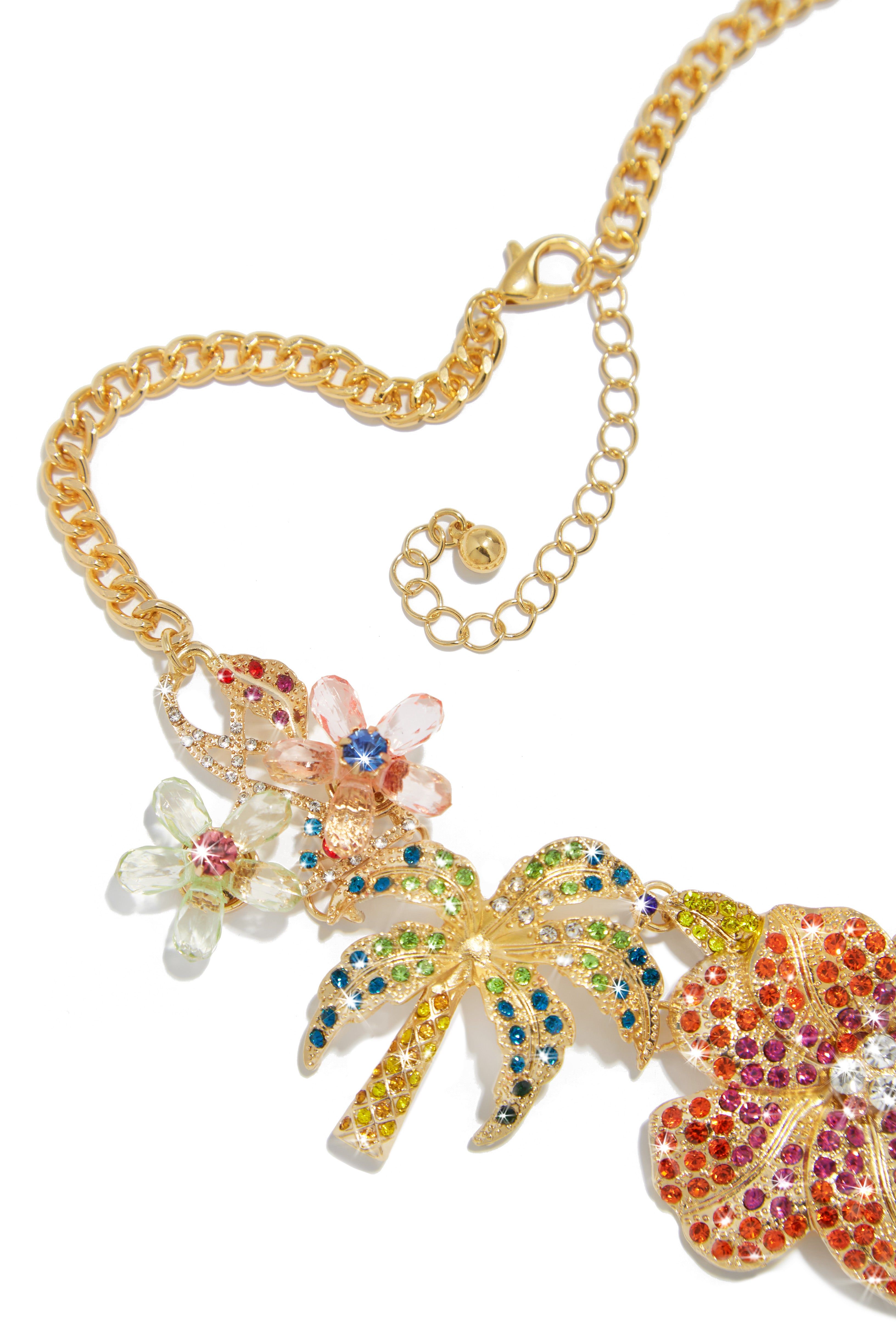 Luxe Island Embellished Statement Necklace - Multi sold by Miss Lola product image thumbnail 3