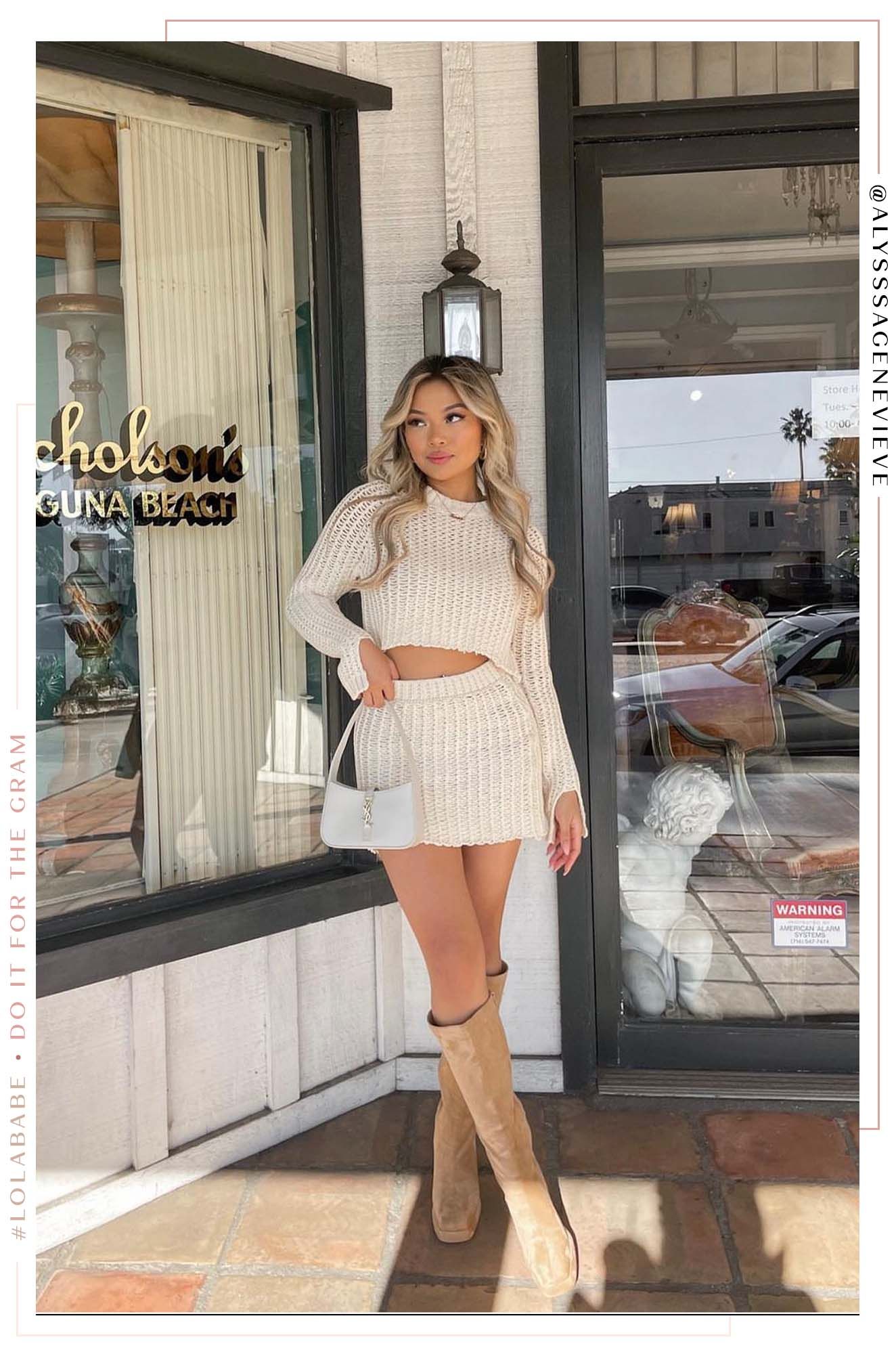 Elanya Mini Skirt - Cream sold by Miss Lola product image thumbnail 5