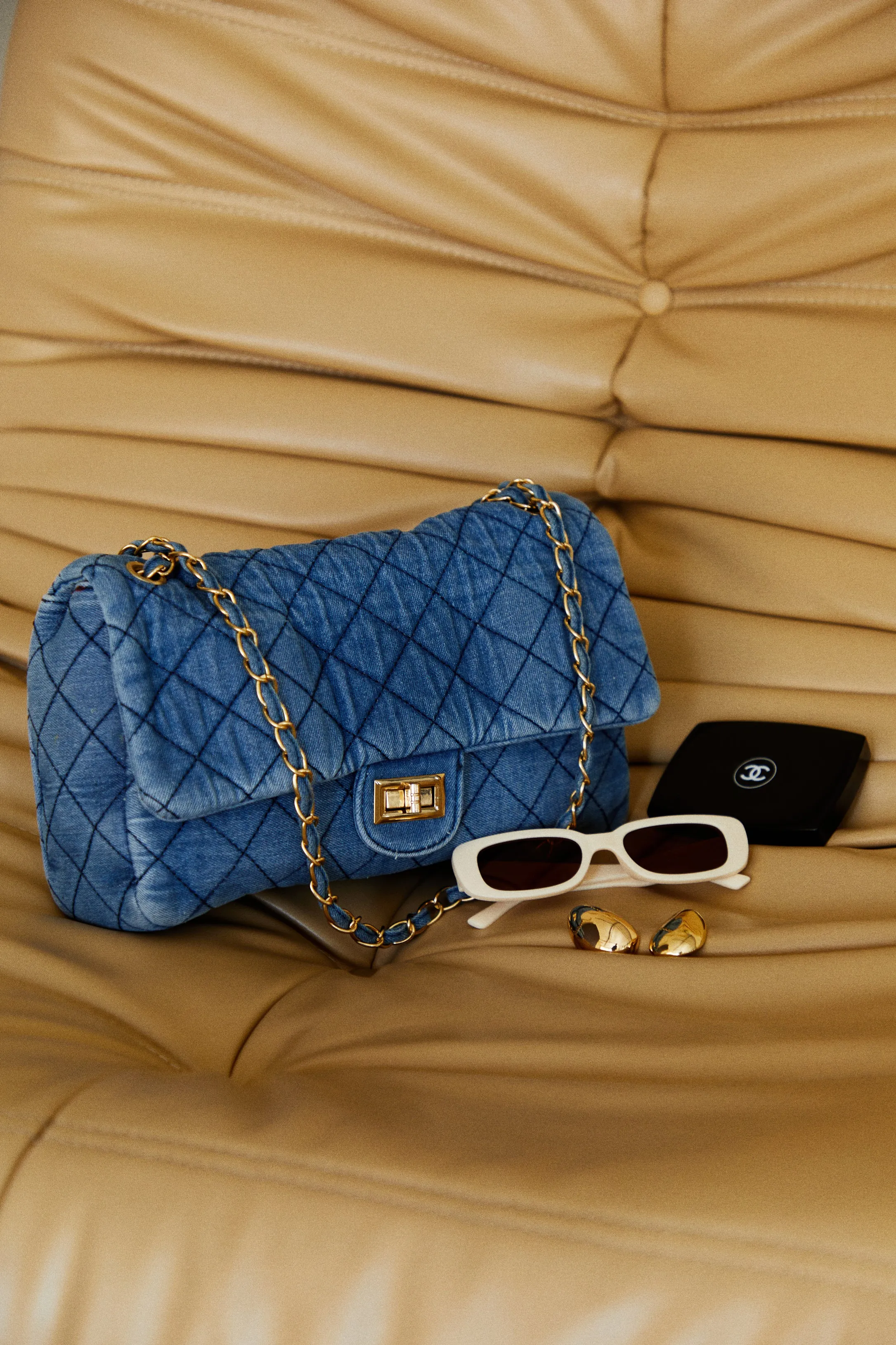 Madeline Crossbody Shoulder Bag - Denim sold by Miss Lola product image thumbnail 3