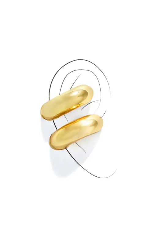 Akiani Statement Earring Cuffs - Gold sold by Miss Lola
