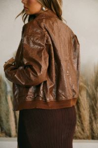 Cleo PU Jacket - Camel sold by Miss Lola