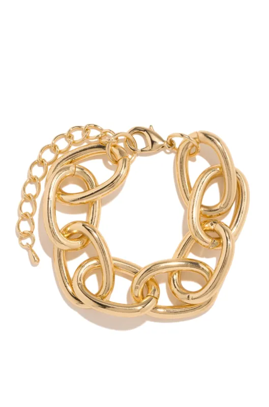 Ameera Chunky Anklet - Gold sold by Miss Lola