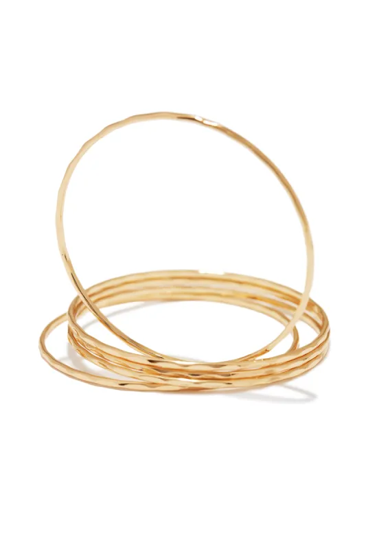 Ariana Five Piece Bangle Set - Gold sold by Miss Lola
