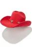 Heartbreaker Heart Pendants Cowgirl Hat - Red sold by Miss Lola