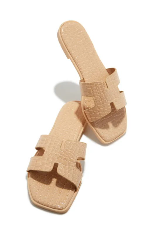 Vianka Slip On Sandals - Nude sold by Miss Lola