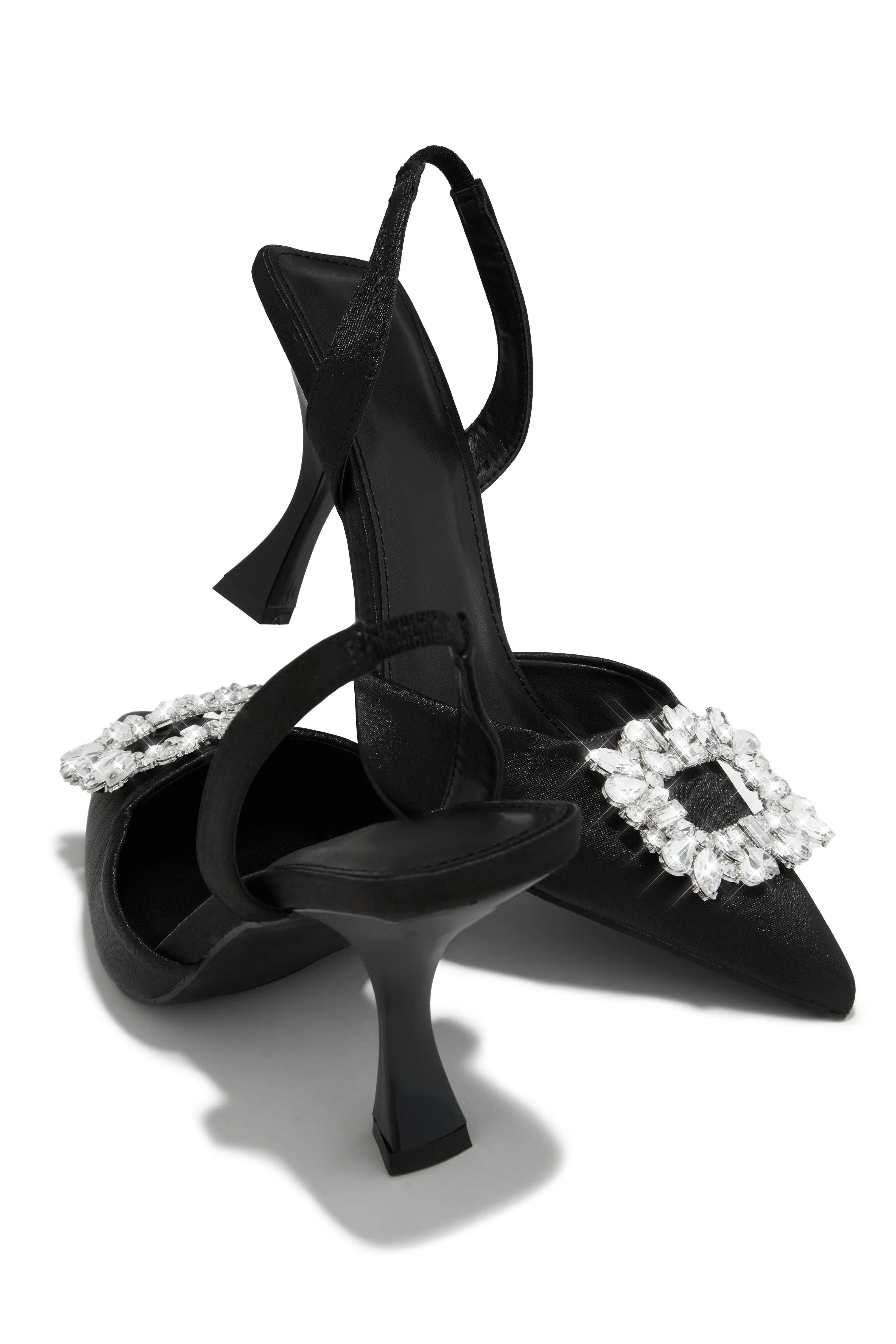 Anissia Slingback Embellished Pumps - Black sold by Miss Lola product image thumbnail 4