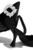 Anissia Slingback Embellished Pumps - Black sold by Miss Lola