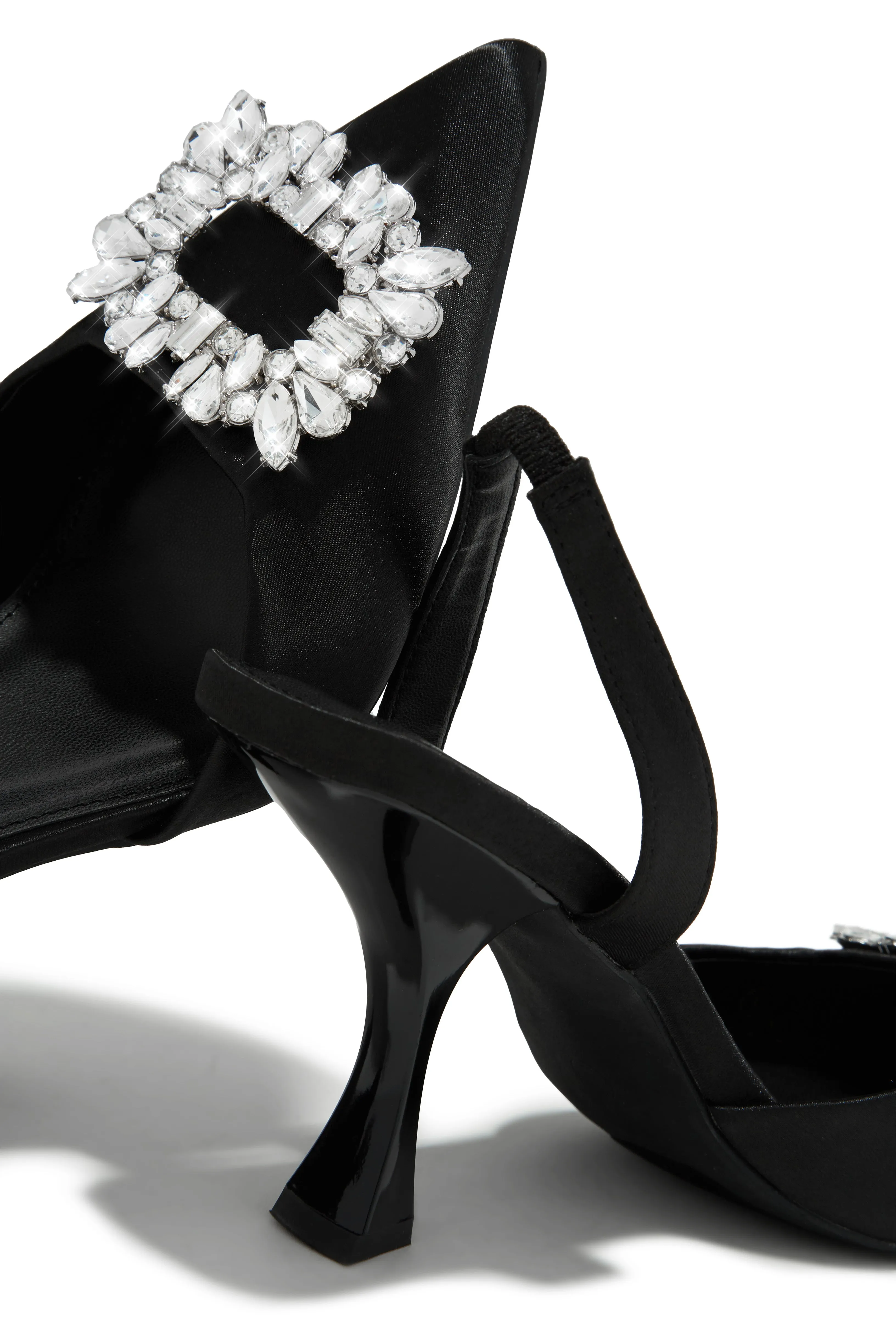 Anissia Slingback Embellished Pumps - Black sold by Miss Lola product image thumbnail 5