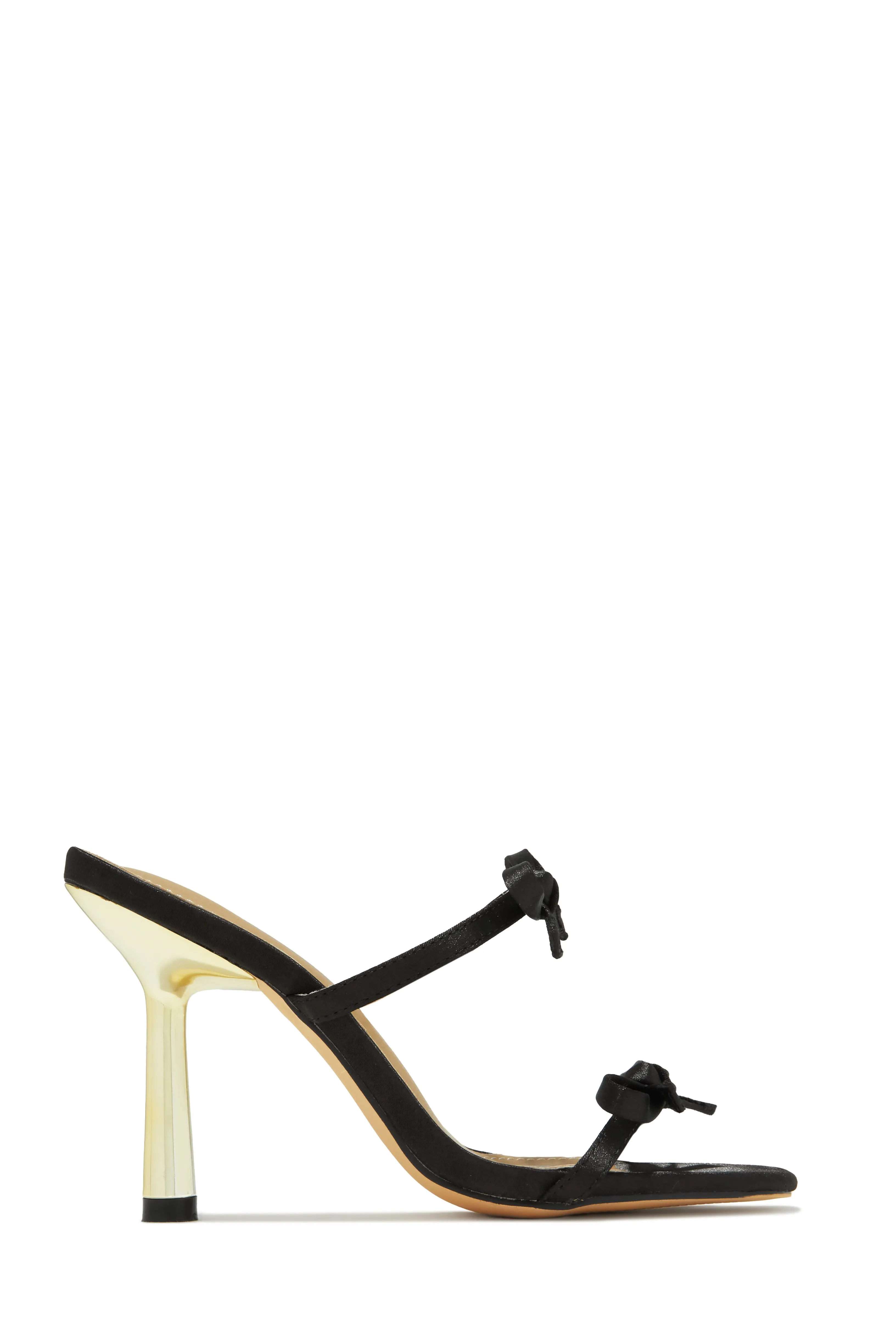 Simple Affair Bow Heel Mule - Black sold by Miss Lola product image thumbnail 3
