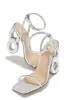 Nayela Single Sole High Heels - Silver sold by Miss Lola