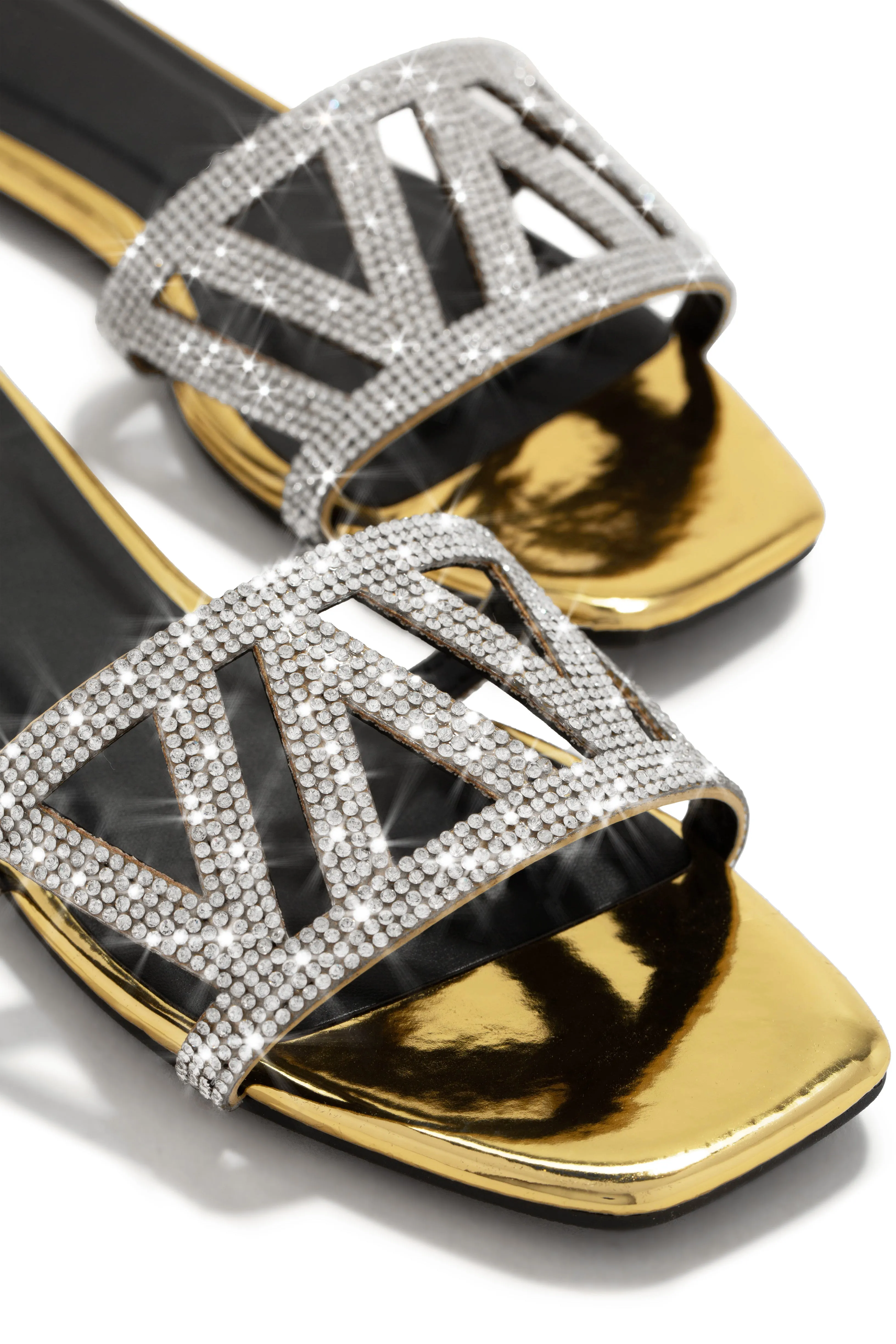 Bora Bora Dreams Embellished Slip On Sandals - Gold sold by Miss Lola product image thumbnail 4