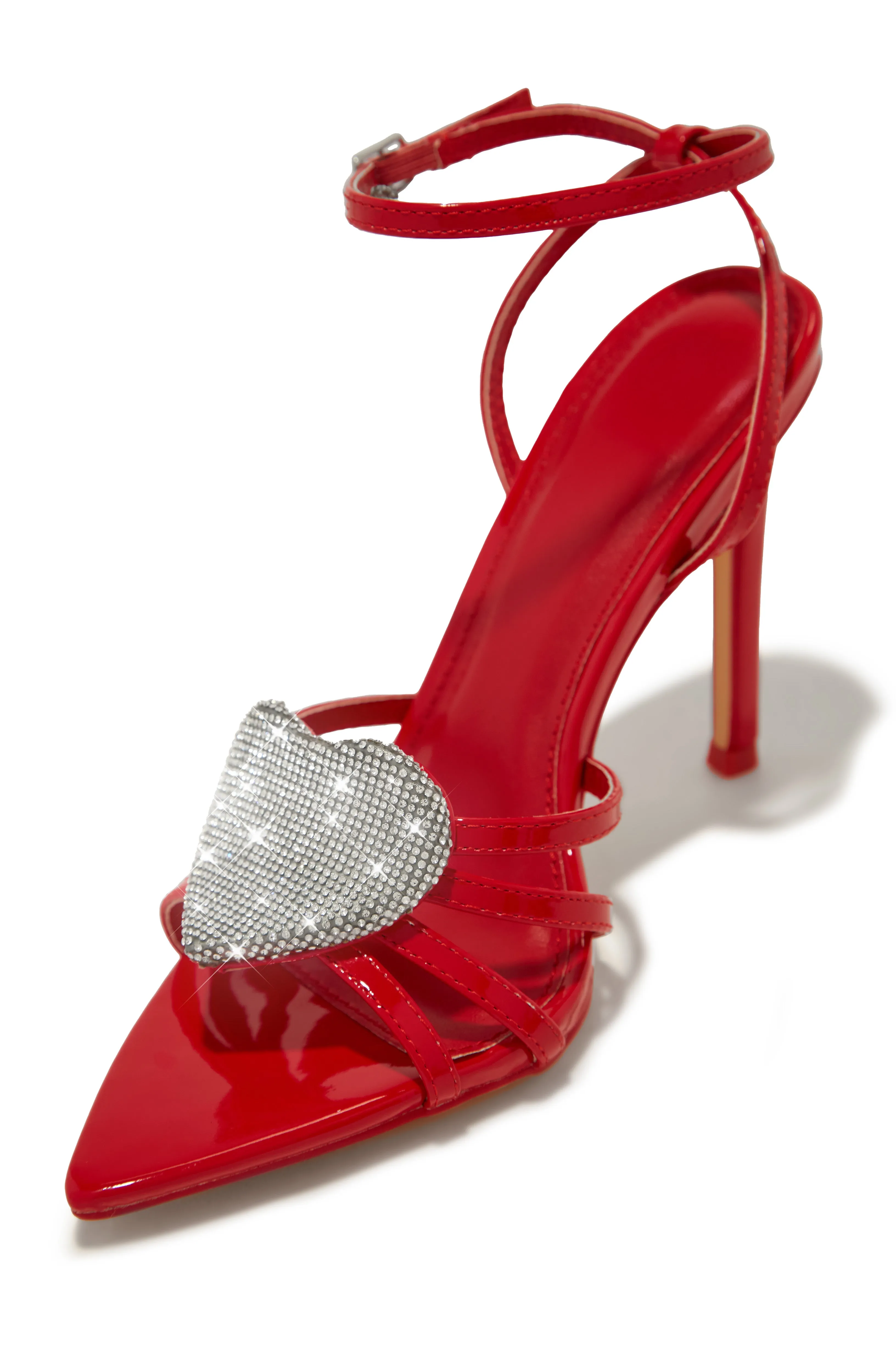 Heartbreaker Heart Embellished High Heels - Red sold by Miss Lola product image thumbnail 5