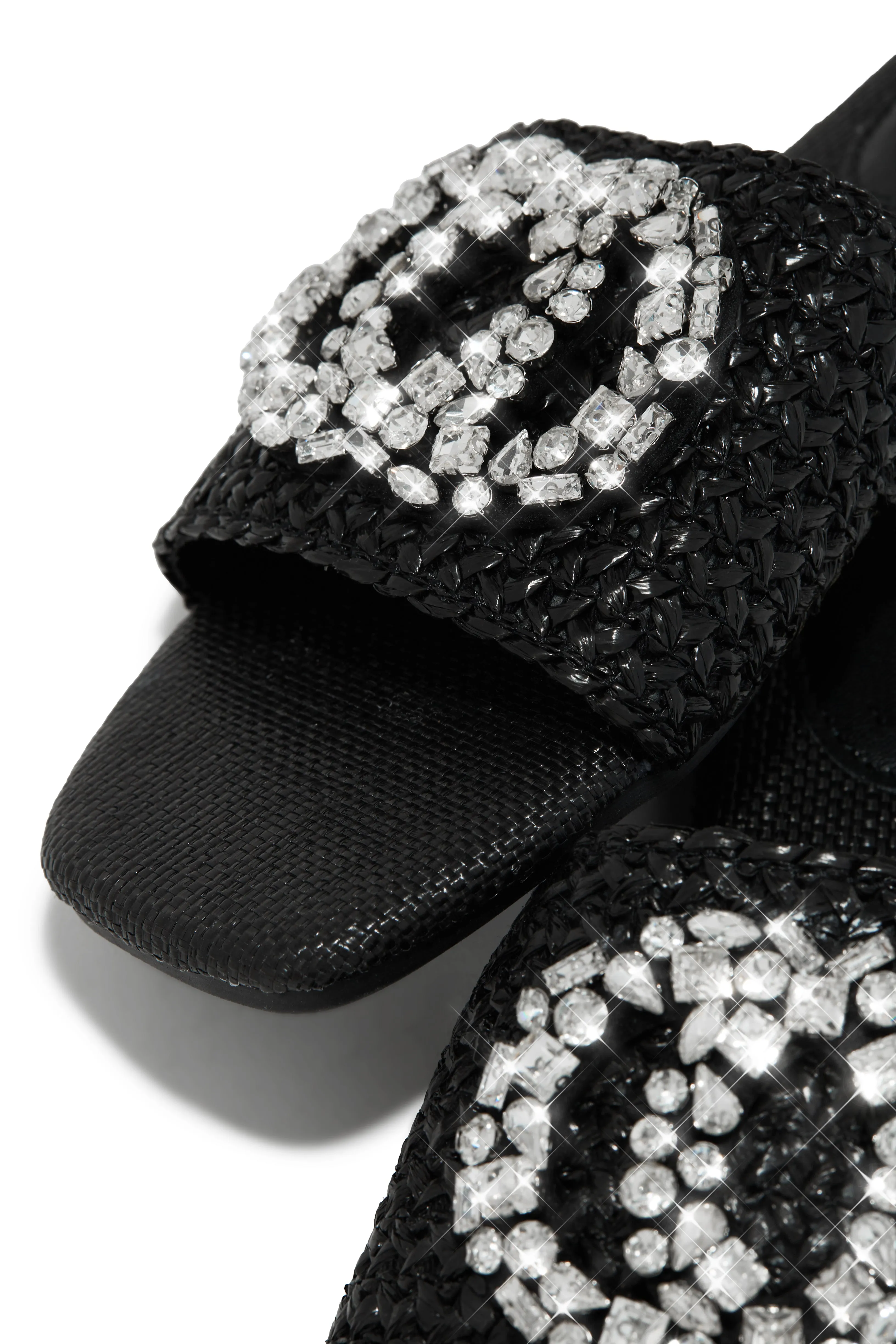 Aviella Embellished Slip On Sandals - Black sold by Miss Lola product image thumbnail 3