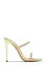 Amyna Embellished High Heel Mules - Gold sold by Miss Lola