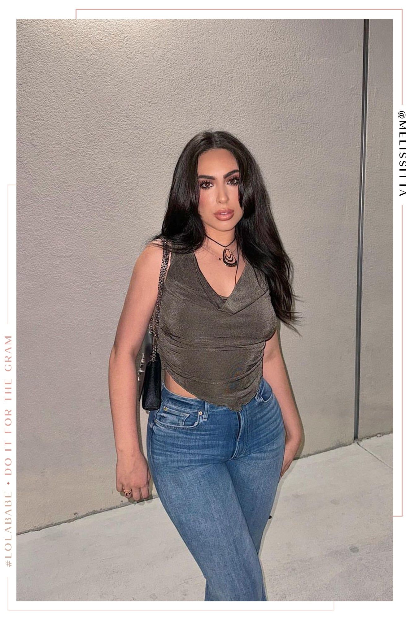 Leila Sleeveless Cowl Neck Top - Olive sold by Miss Lola product image thumbnail 2