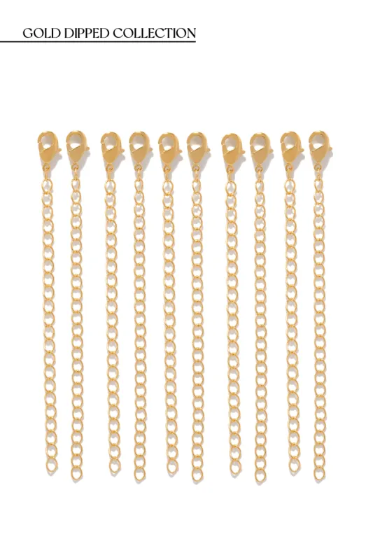 10 Piece Chain Extender Set - Gold sold by Miss Lola