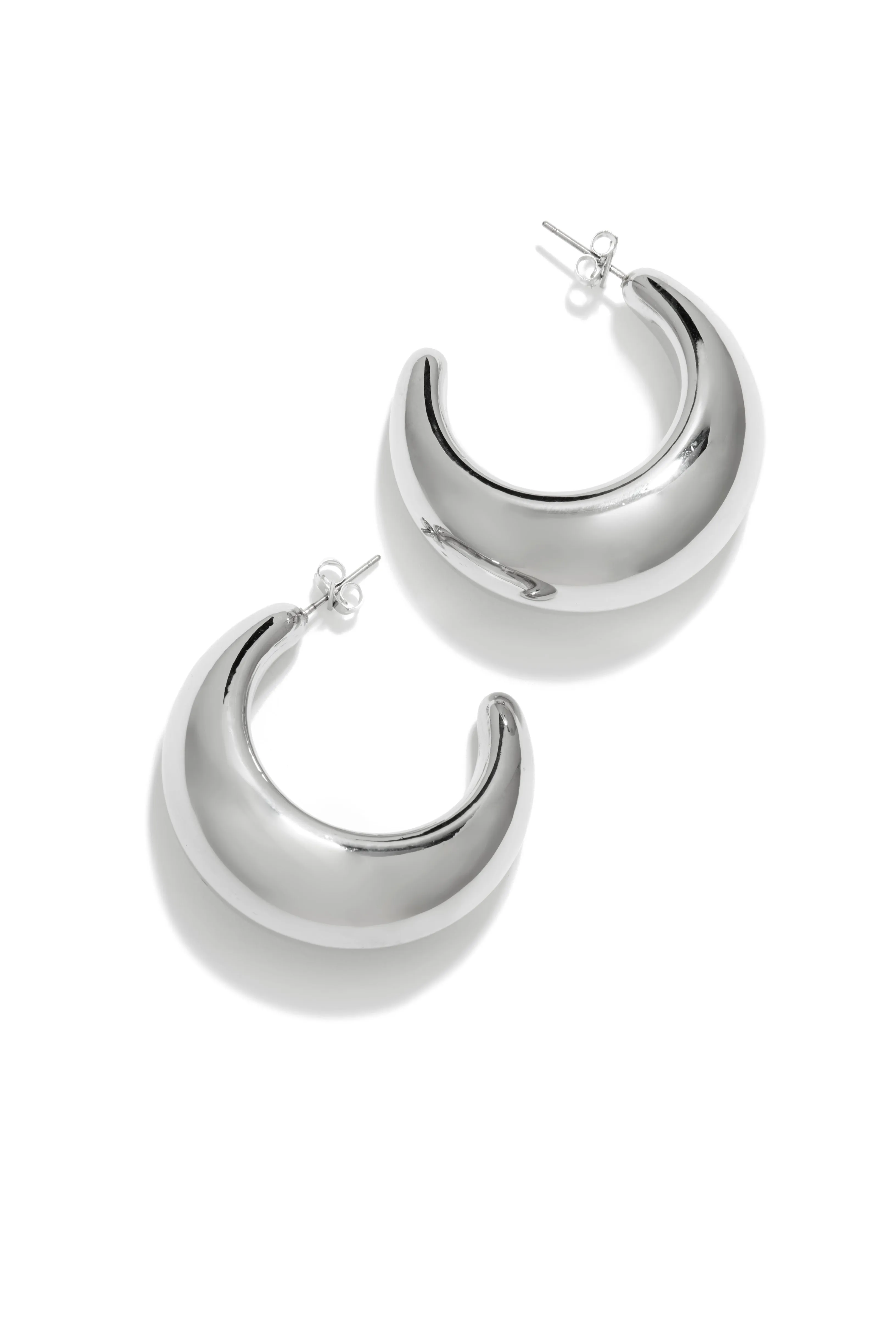 Luna Chunky Hoop Earring - Silver sold by Miss Lola product image thumbnail 4