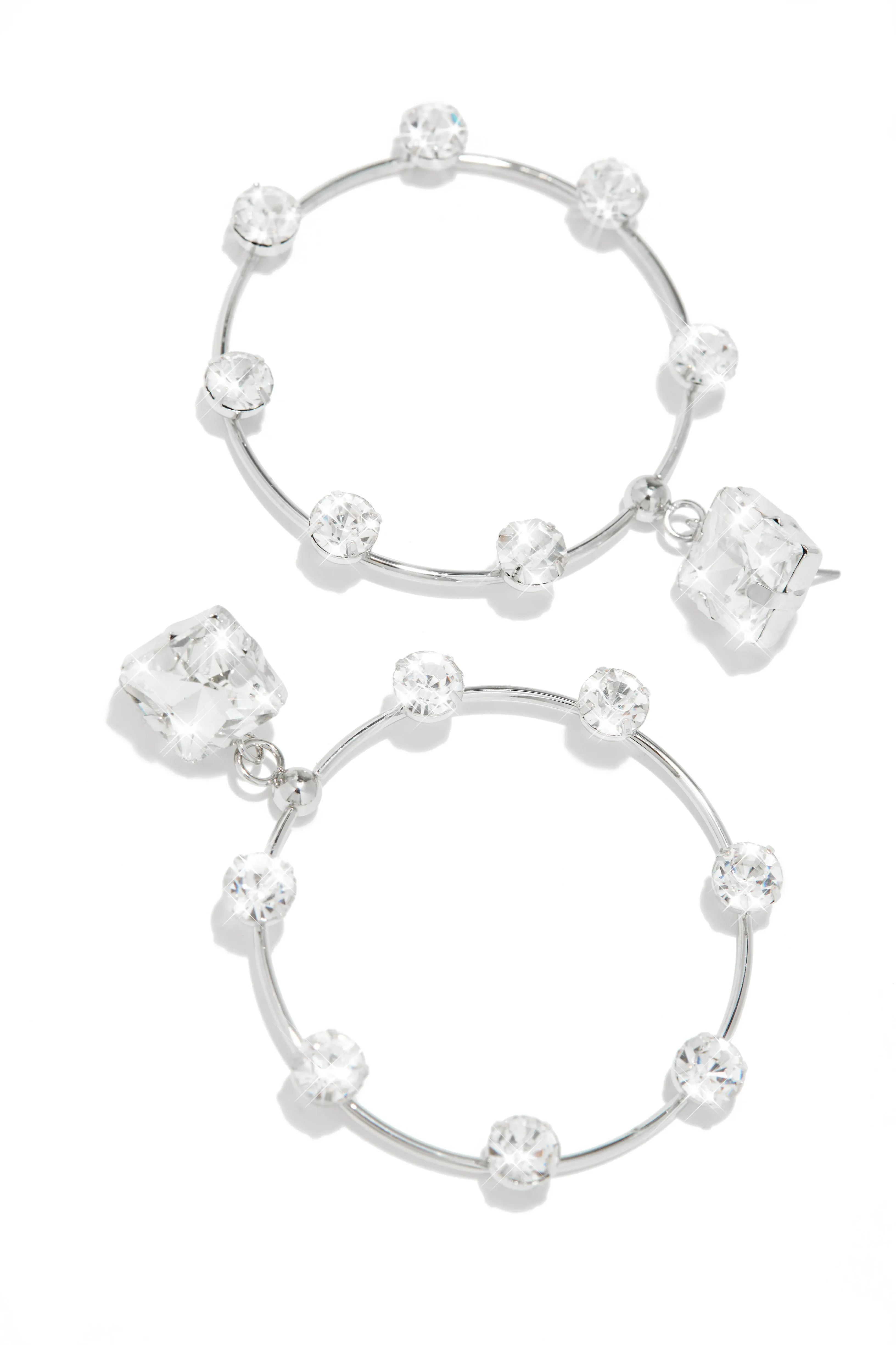 Jayla Embellished Statement Earring - Silver sold by Miss Lola product image thumbnail 2