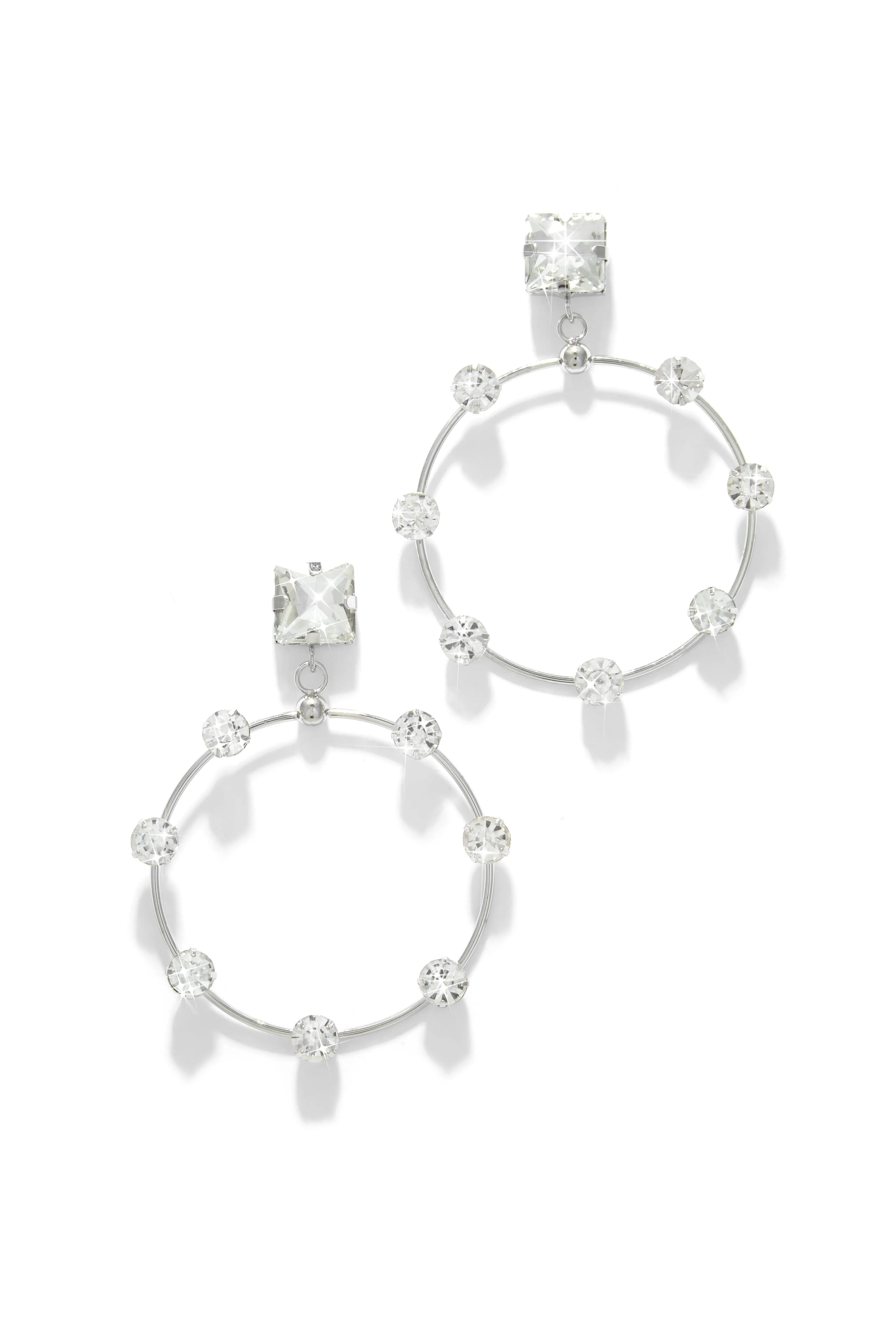Jayla Embellished Statement Earring - Silver sold by Miss Lola product image thumbnail 3
