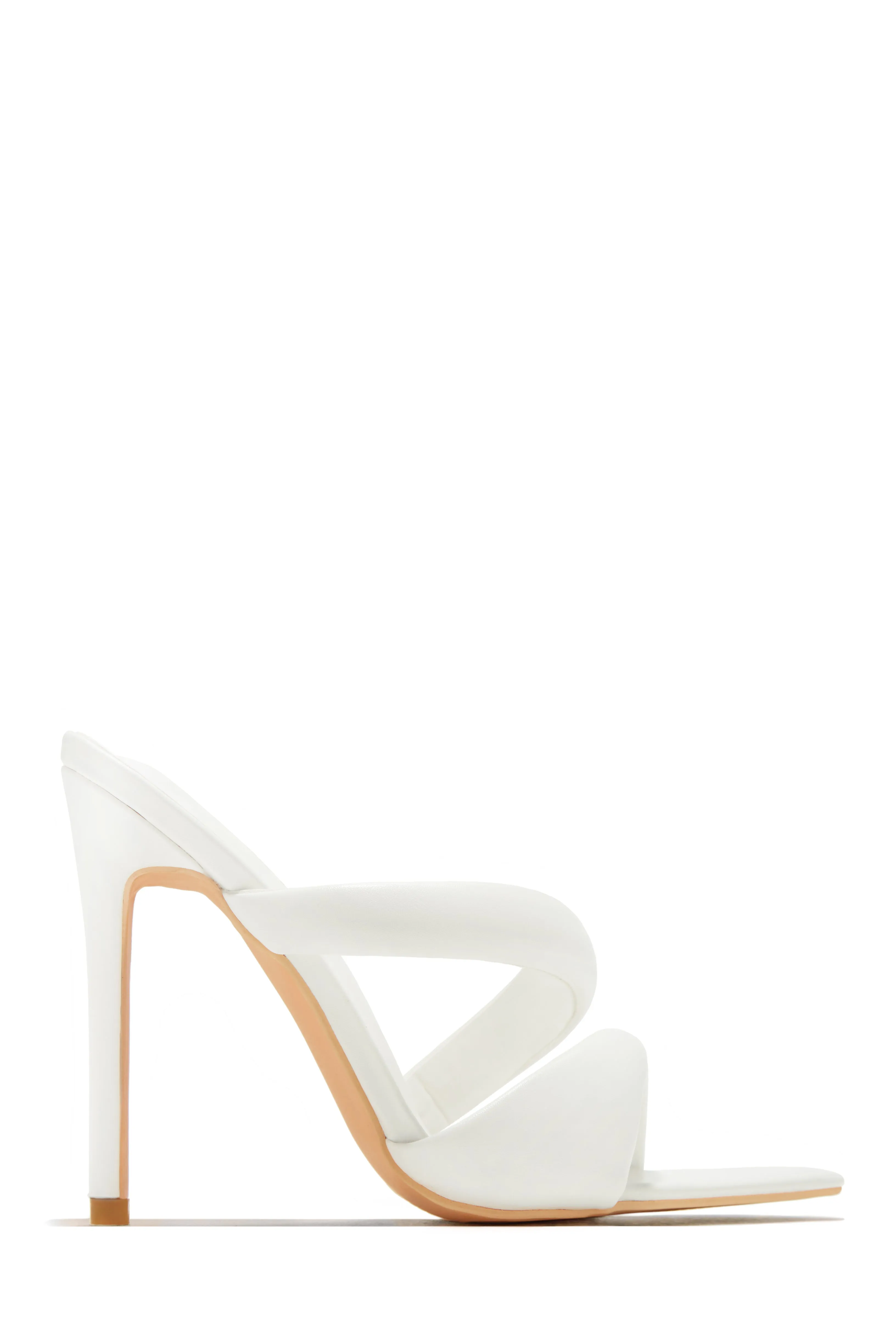 Ryett High Heel Mules - White sold by Miss Lola product image thumbnail 5