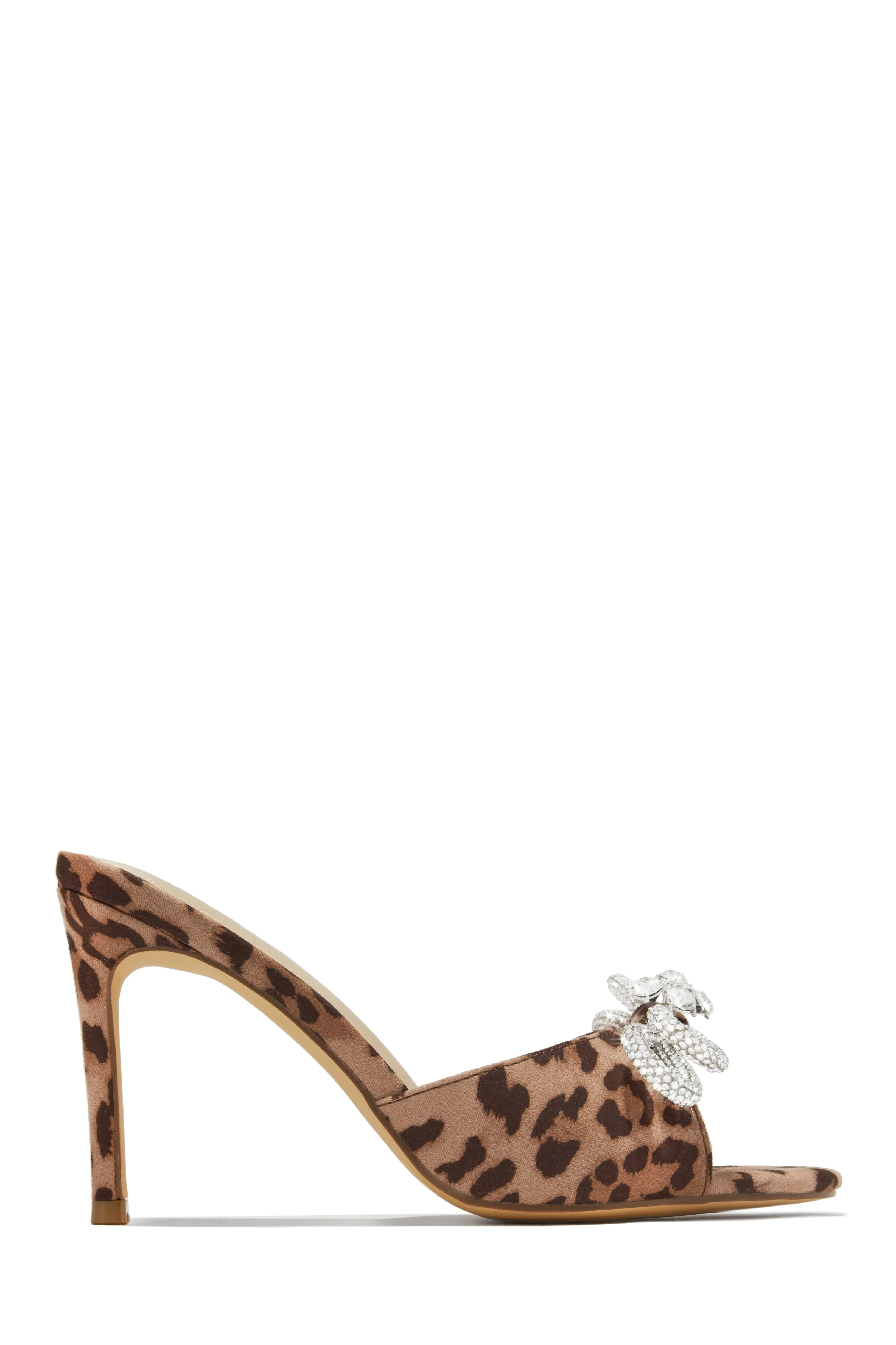 Mishelle Embellished Mule Heels - Leopard sold by Miss Lola product image thumbnail 2