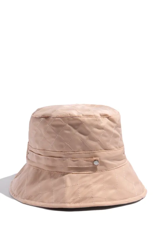 Keilani Nylon Inner Fleece Bucket Hat - Nude sold by Miss Lola
