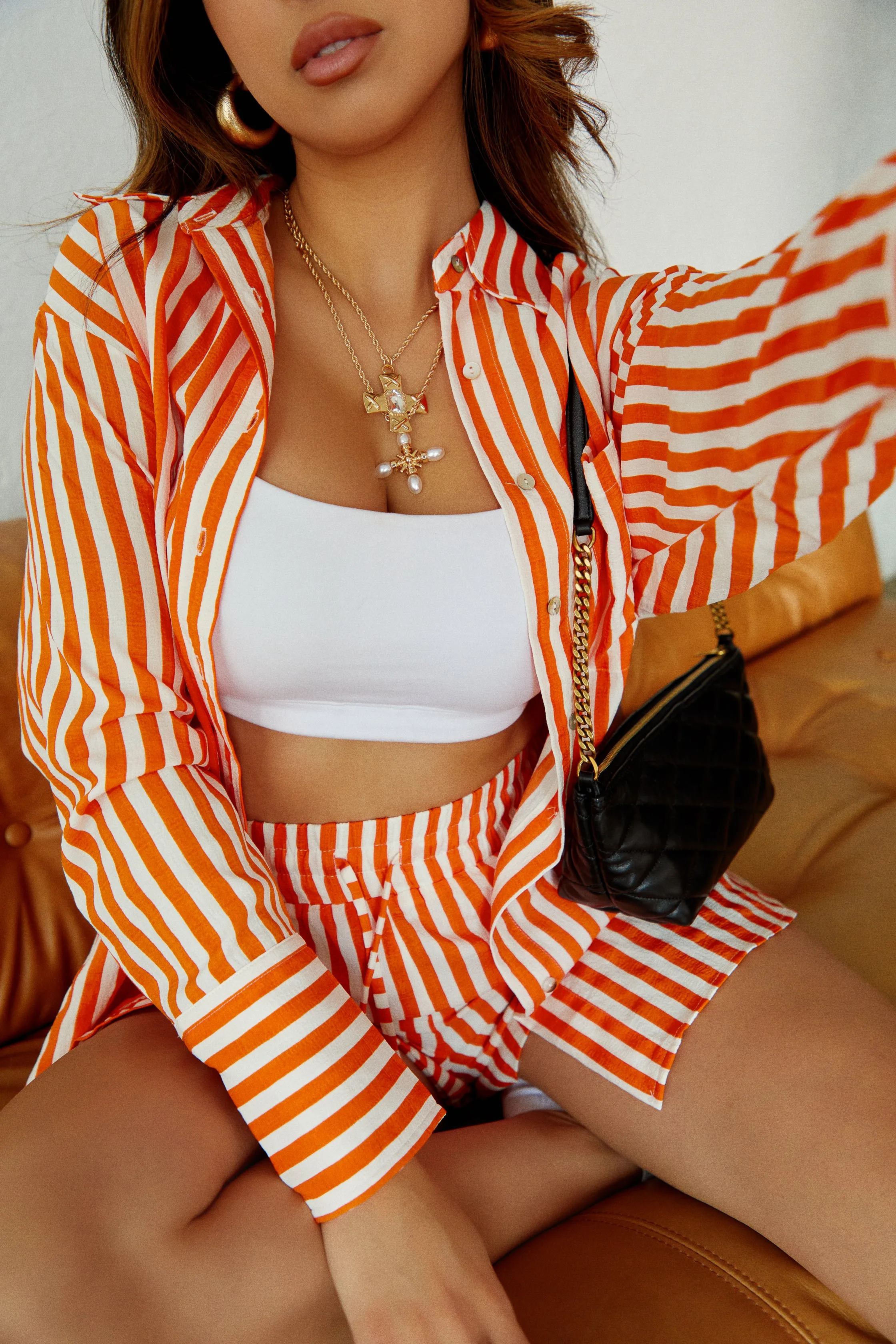 Weekend Trips Long Sleeve Top - Orange sold by Miss Lola product image thumbnail 4