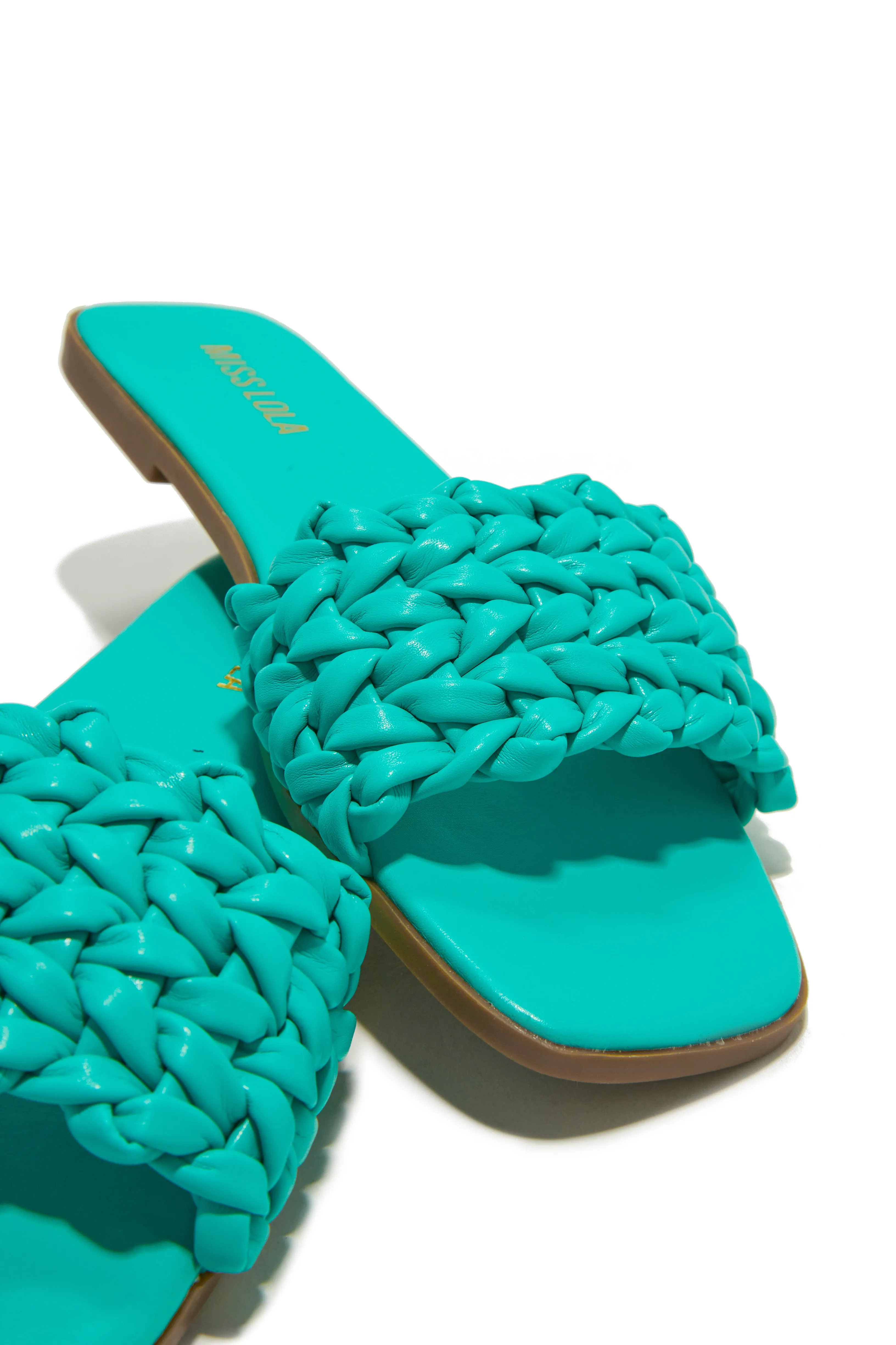 Tulum Sun Slip On Sandals - Teal sold by Miss Lola product image thumbnail 3