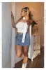 Sheyna Denim Skirt - Denim sold by Miss Lola