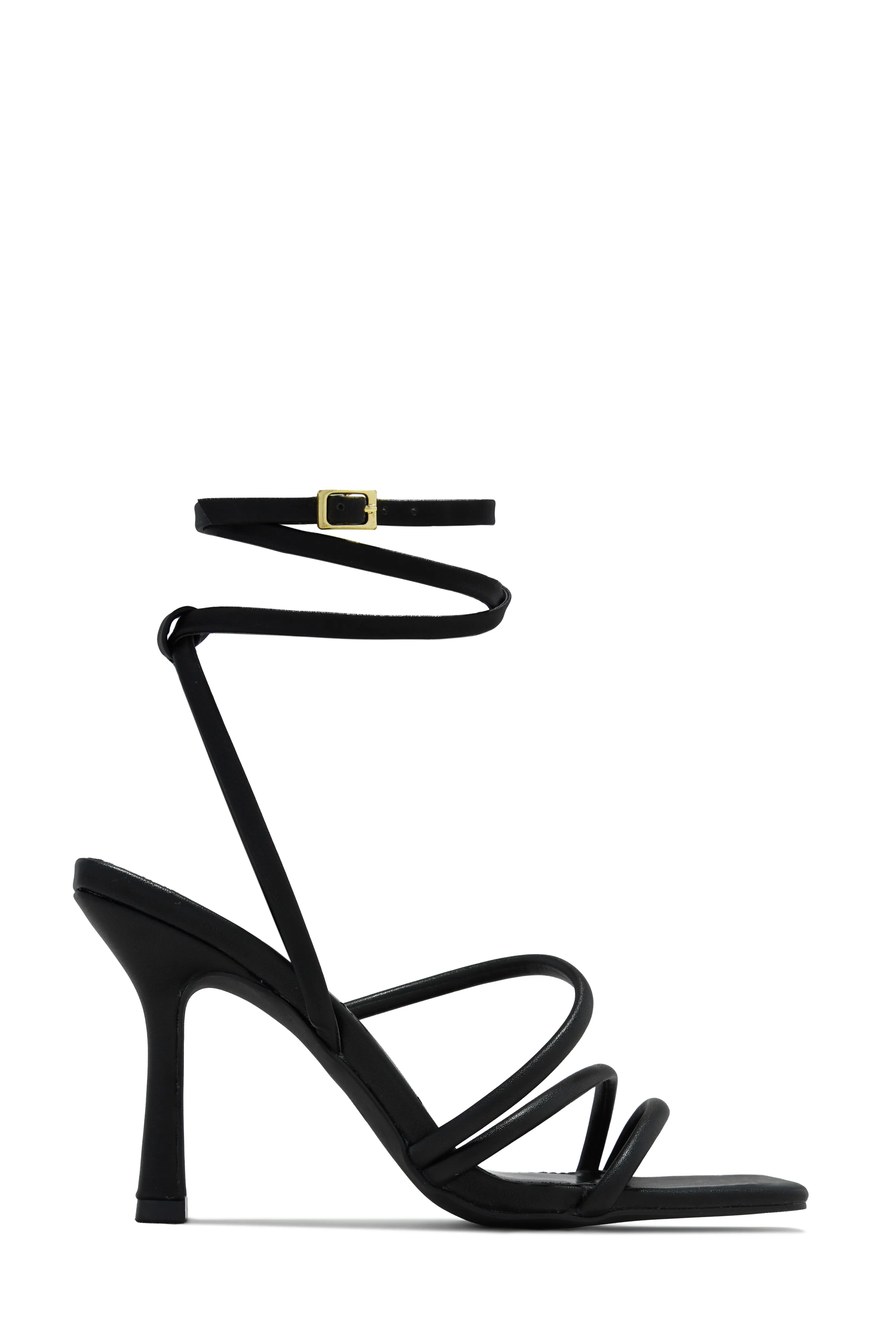 Katti Strappy Mid Heels - Silver sold by Miss Lola product image thumbnail 5