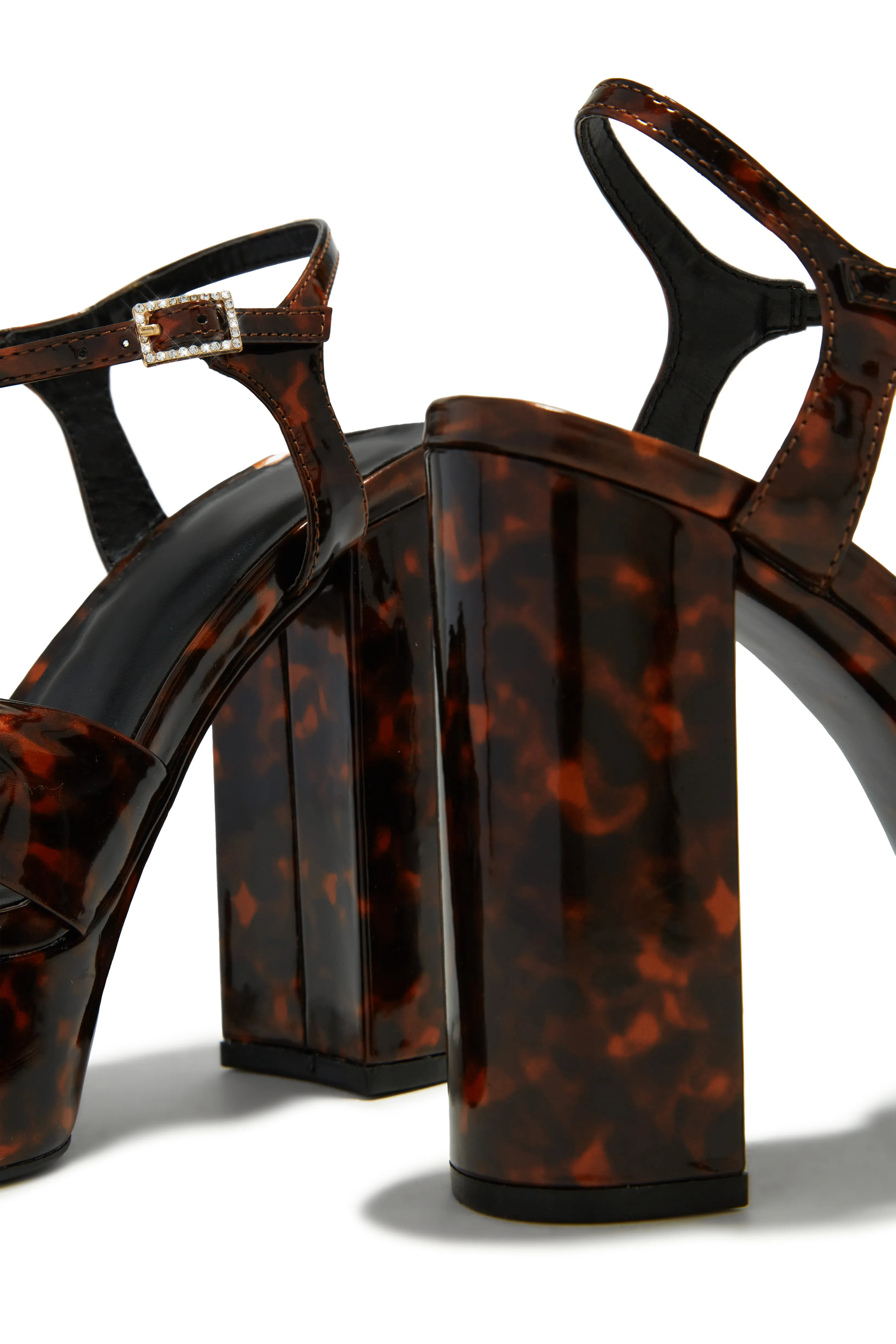 Sabrina Platform Block Heels - Tan sold by Miss Lola product image thumbnail 5