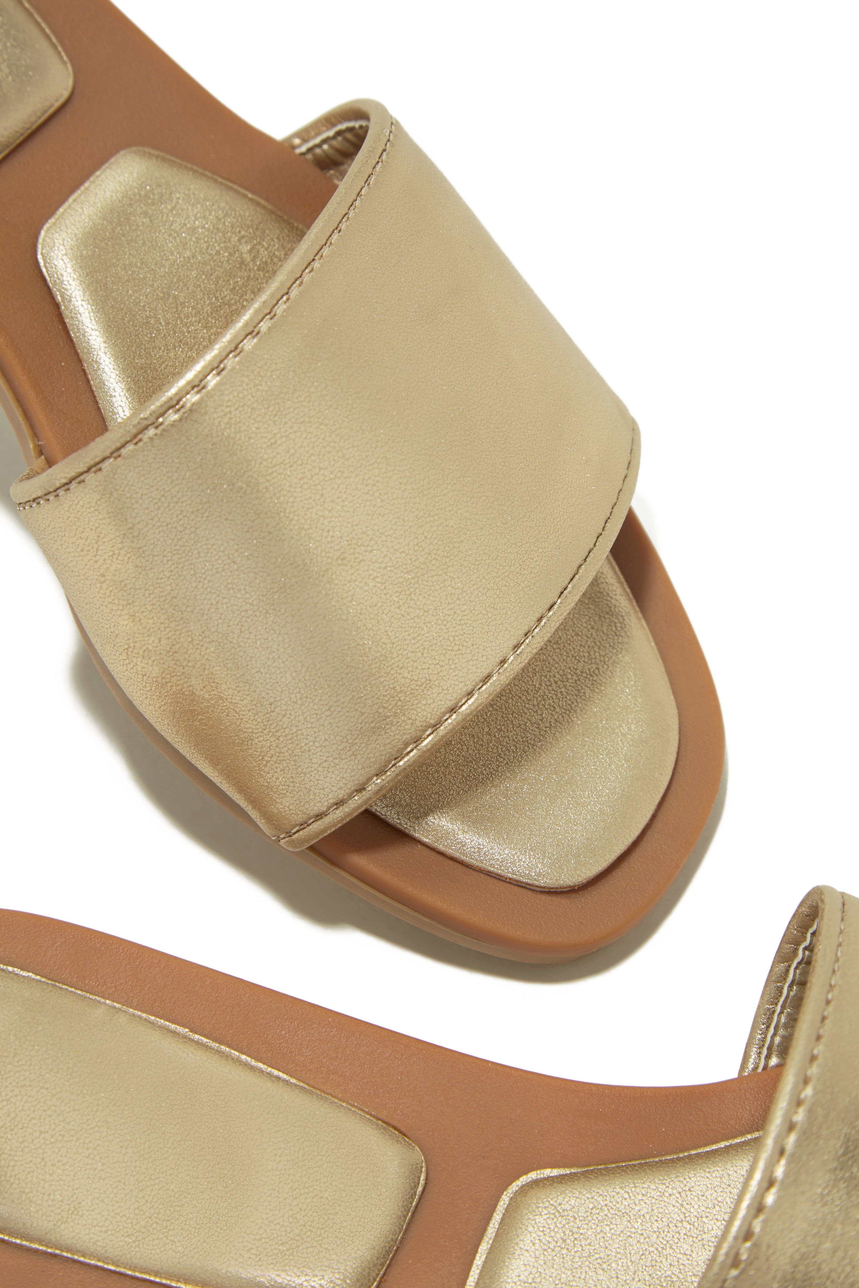 Poolside Chic Slip On Sandals - Gold sold by Miss Lola product image thumbnail 4