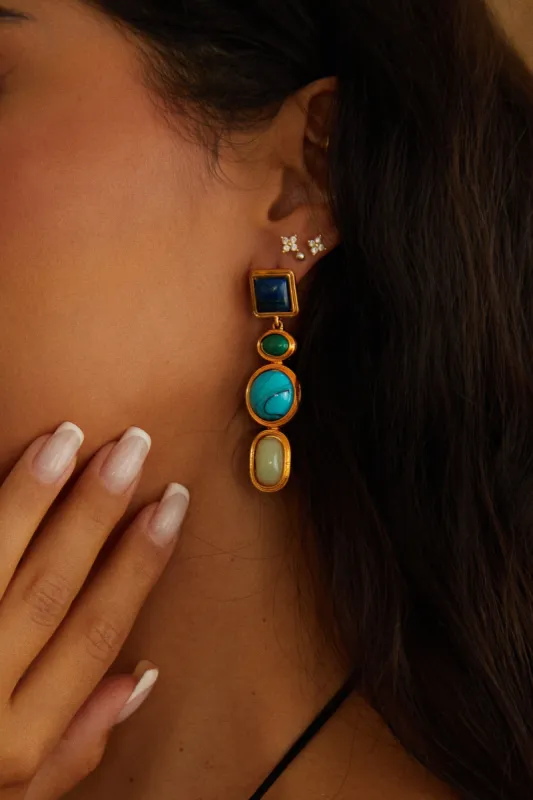 Yseria Dangle Earring - Blue sold by Miss Lola