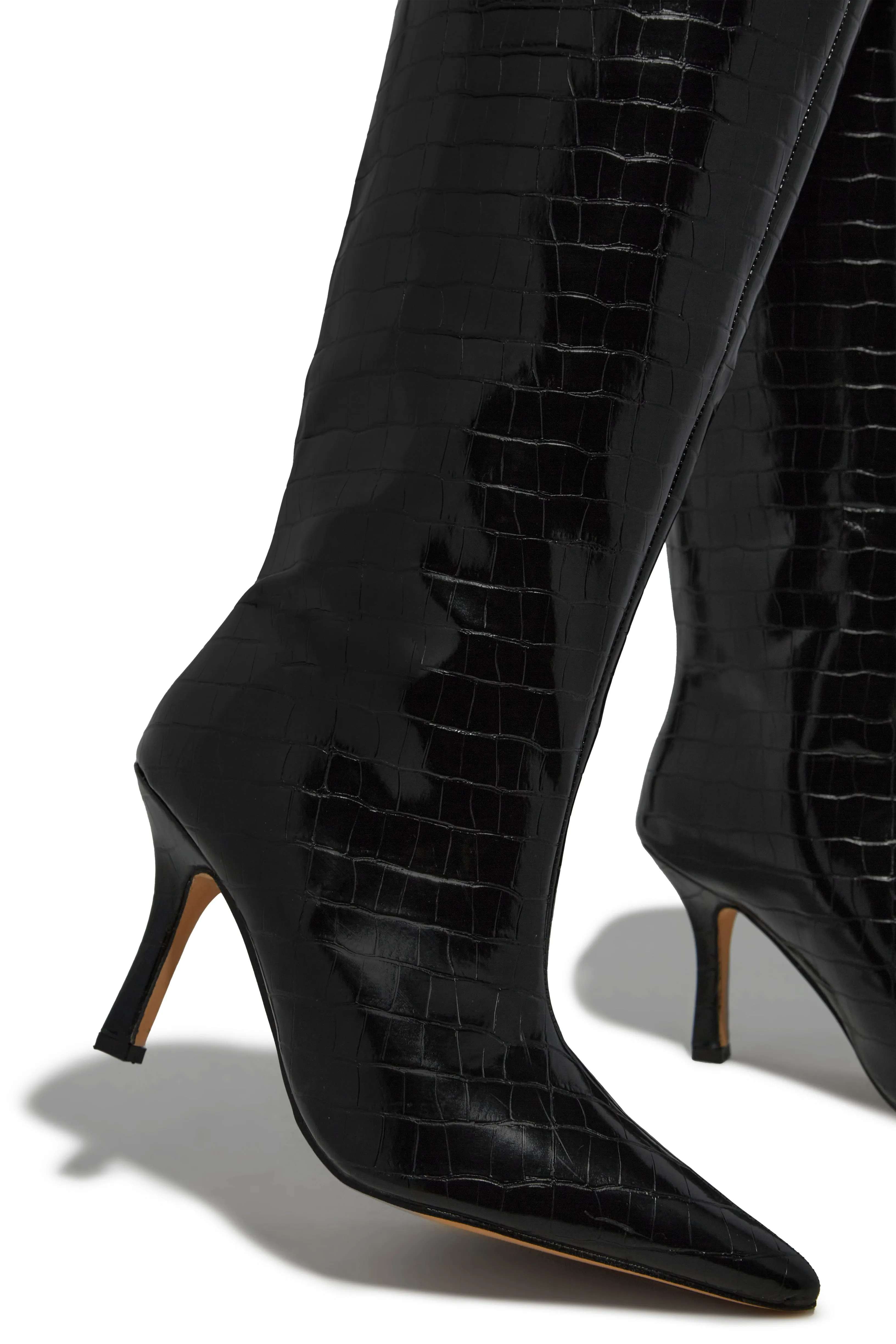 Shyla Knee High Boots - Black sold by Miss Lola product image thumbnail 3